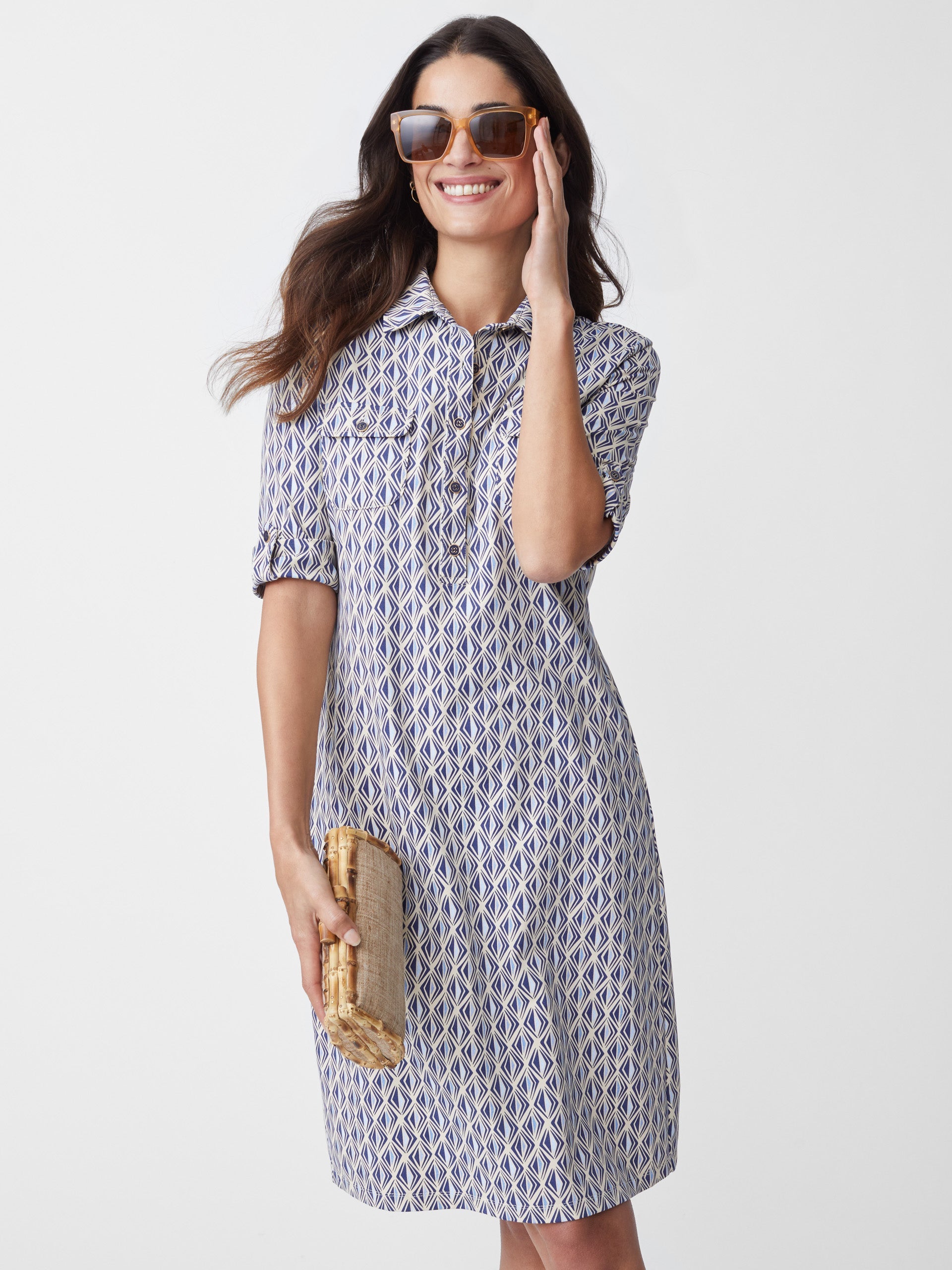 Lawrence Dress in Angle Stripe-New Feature DemoNew Feature Demo