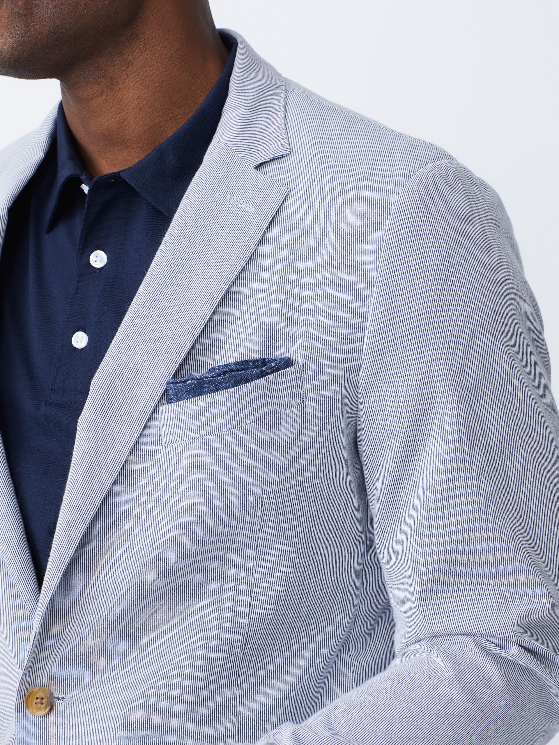 Lisbon Blazer in Pinstripe-New Feature DemoNew Feature Demo