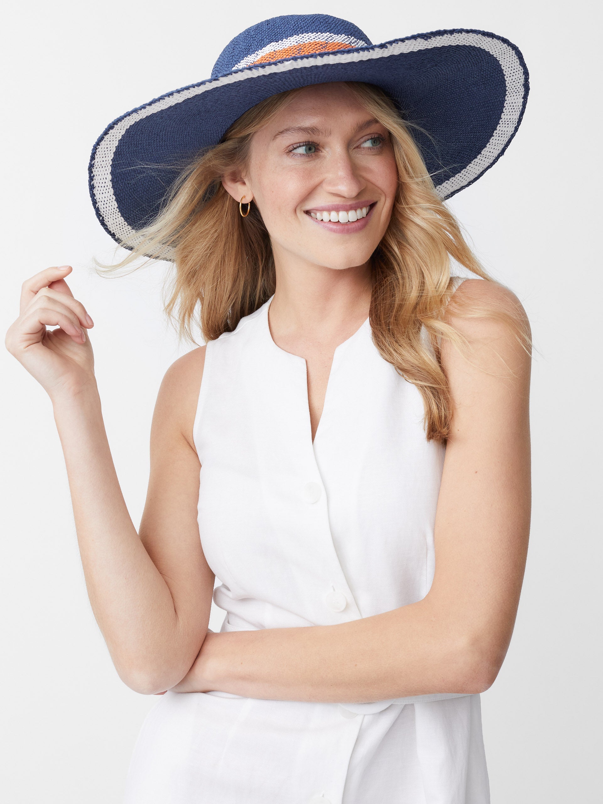 Willemstad Straw Hat in Stripe-New Feature DemoNew Feature Demo