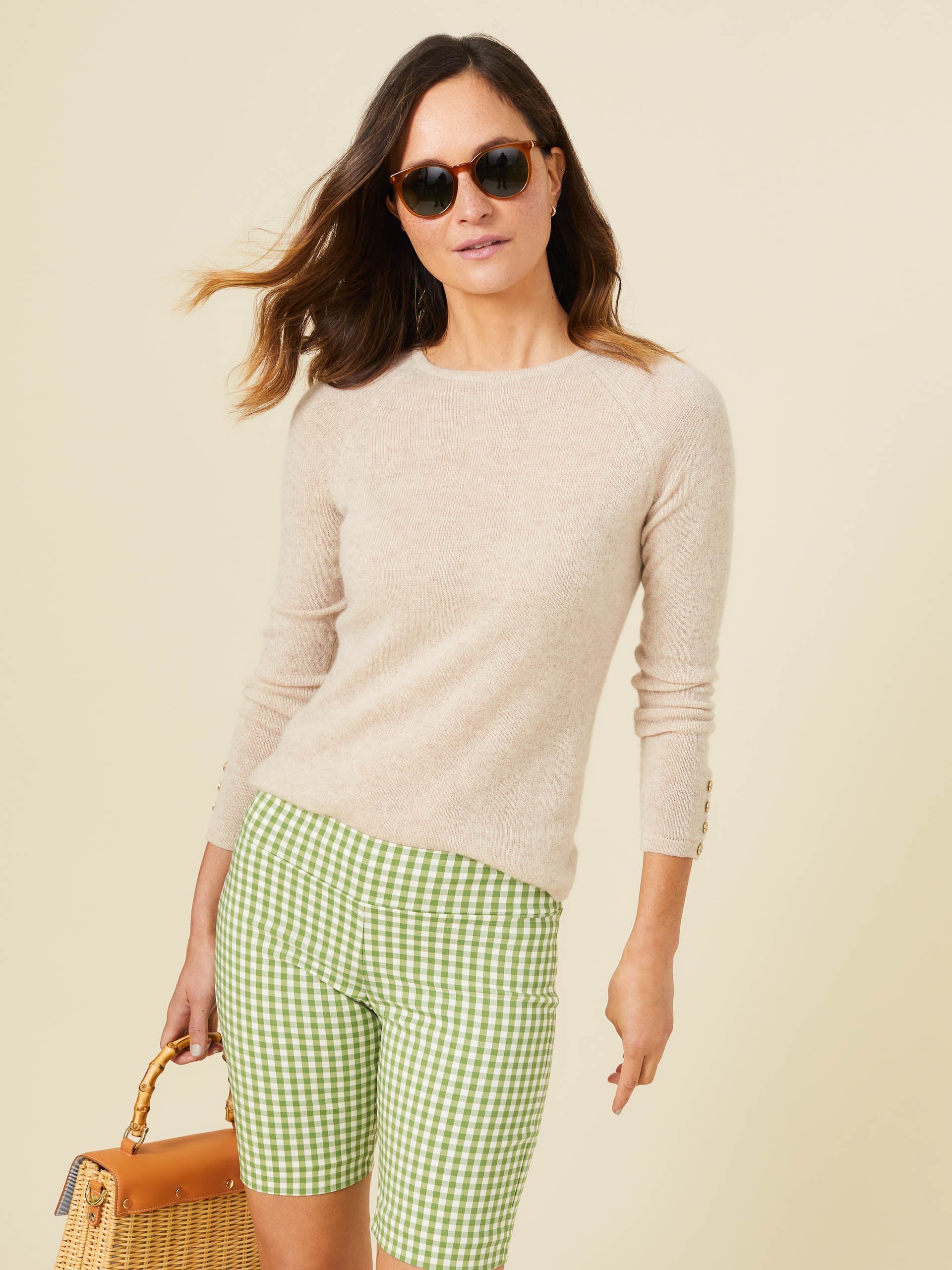 Masie Shorts in Gingham-New Feature DemoNew Feature Demo