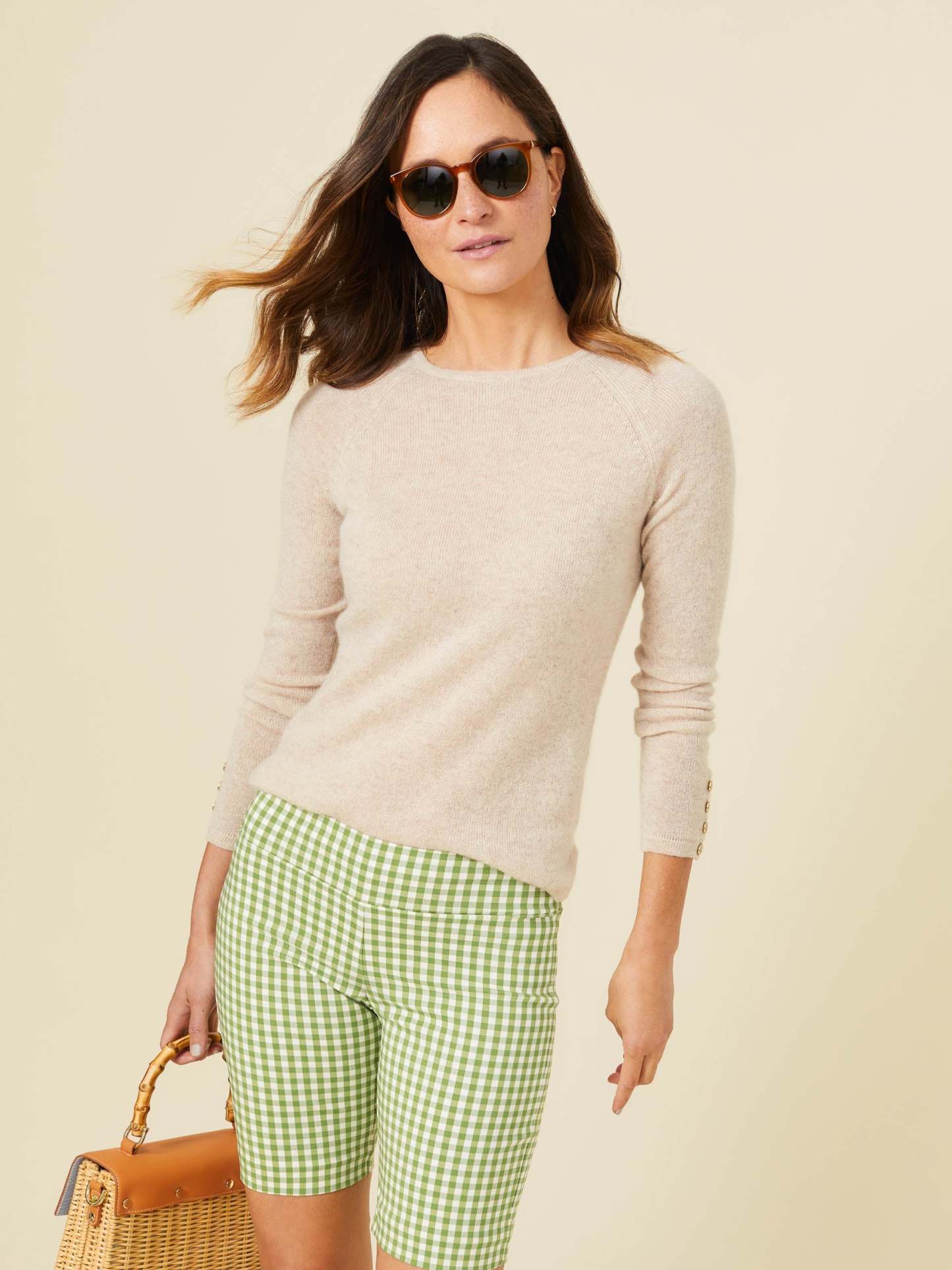 Masie Shorts in Gingham-New Feature DemoNew Feature Demo