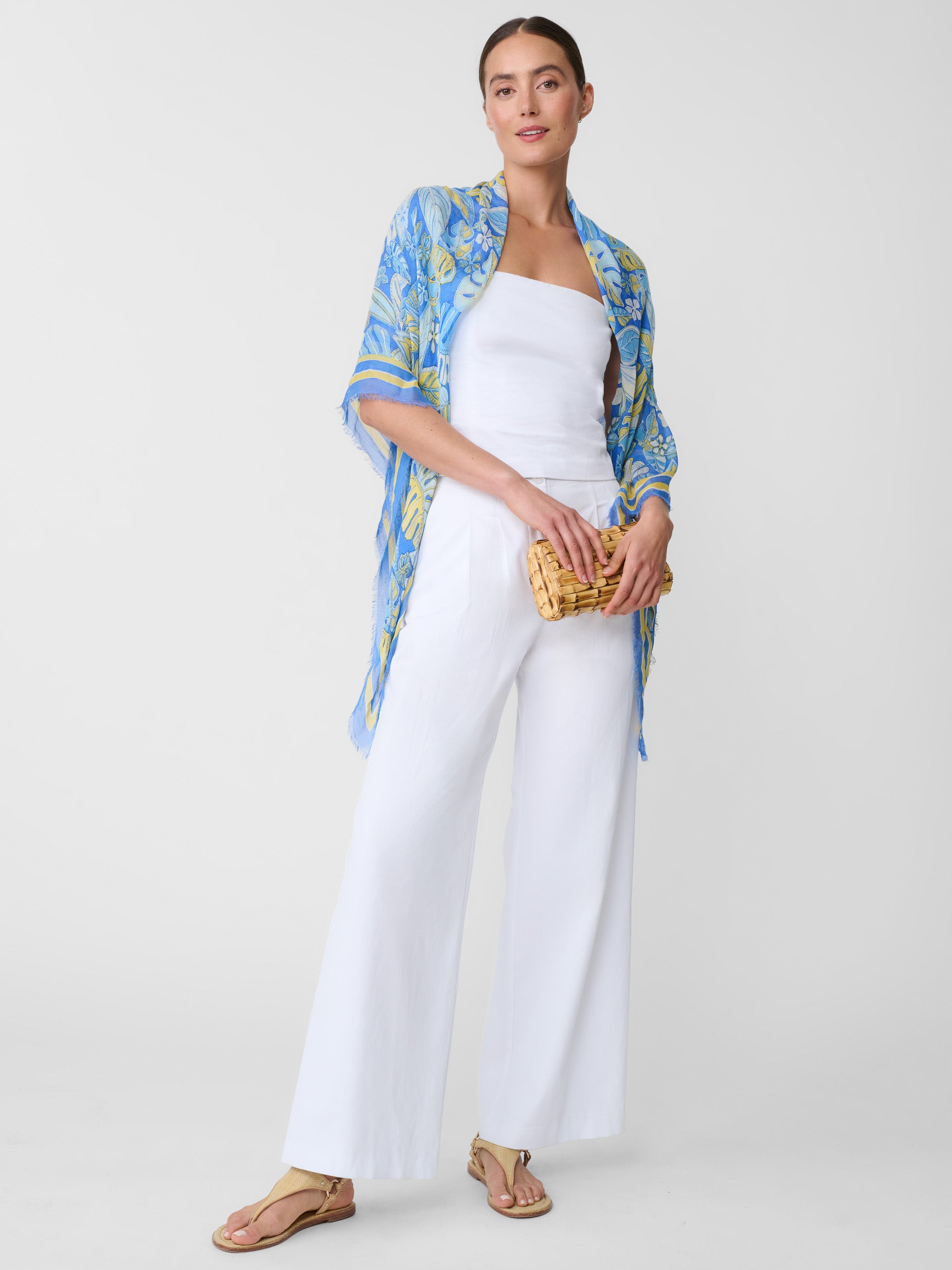 Giselle Scarf in Beach Bouquet Border-New Feature DemoNew Feature Demo