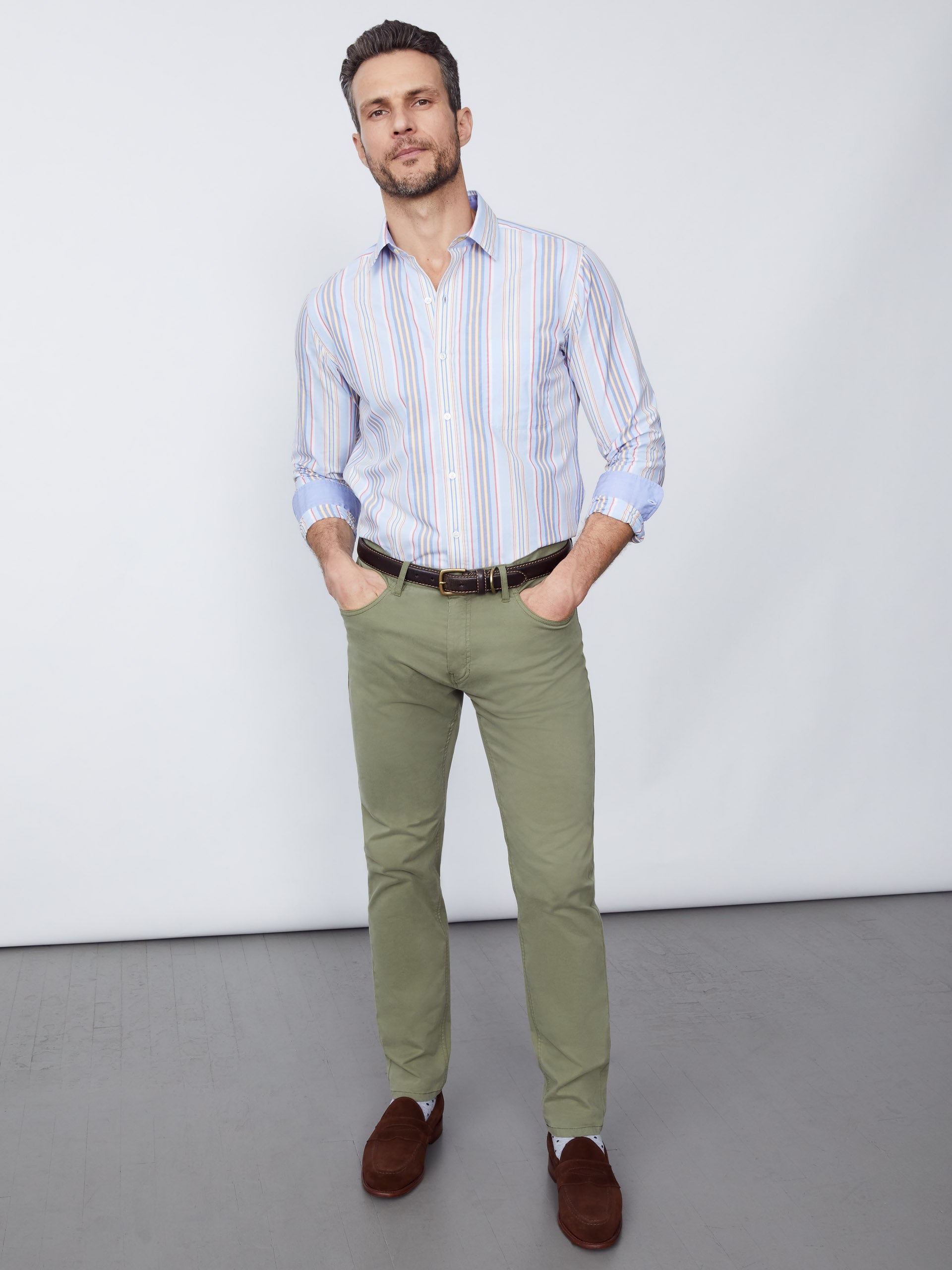 Parker 5-Pocket Straight Pants in Stretch Cotton Sateen-New Feature DemoNew Feature Demo