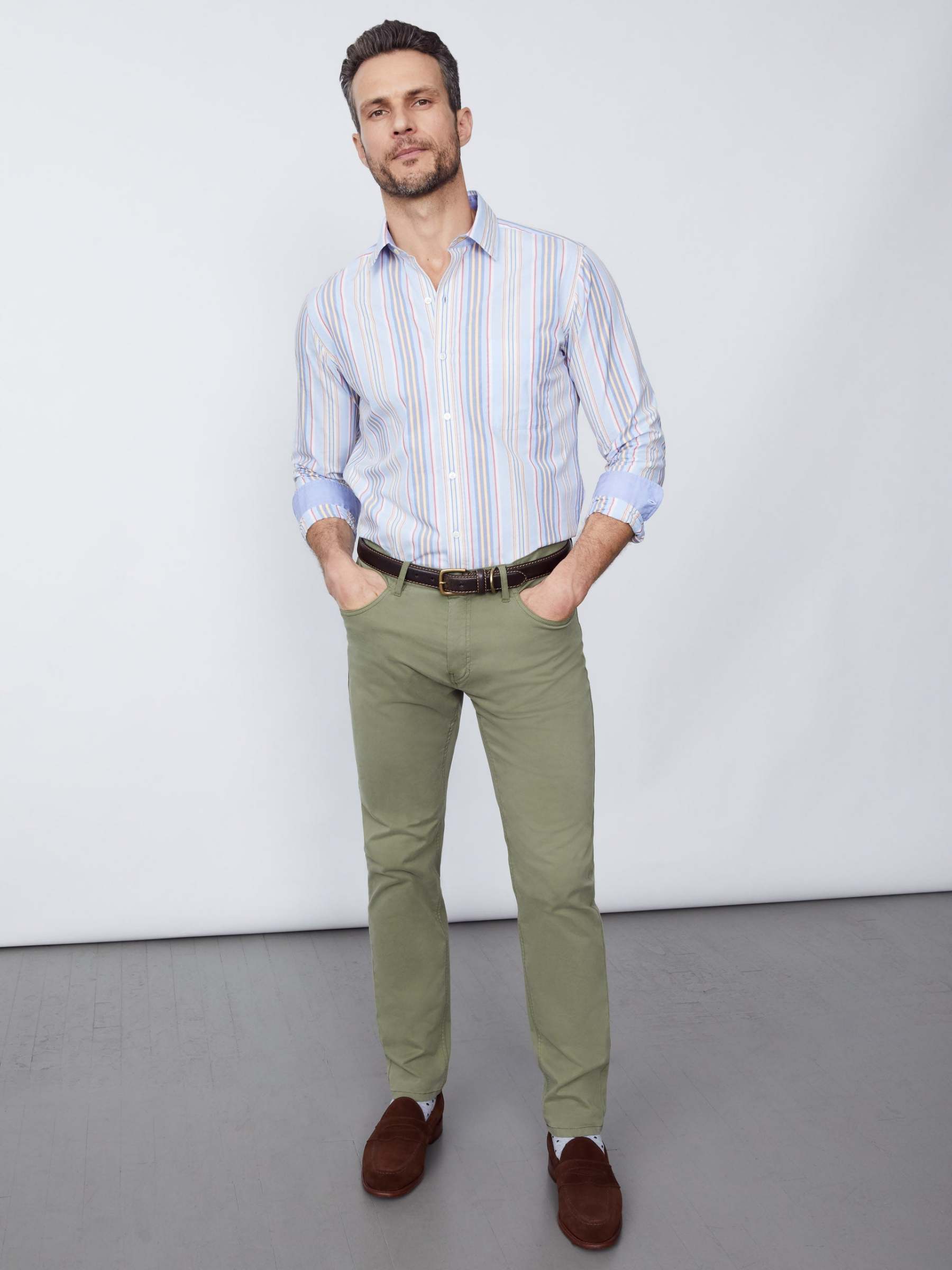 Parker 5-Pocket Straight Pants in Stretch Cotton Sateen-New Feature DemoNew Feature Demo