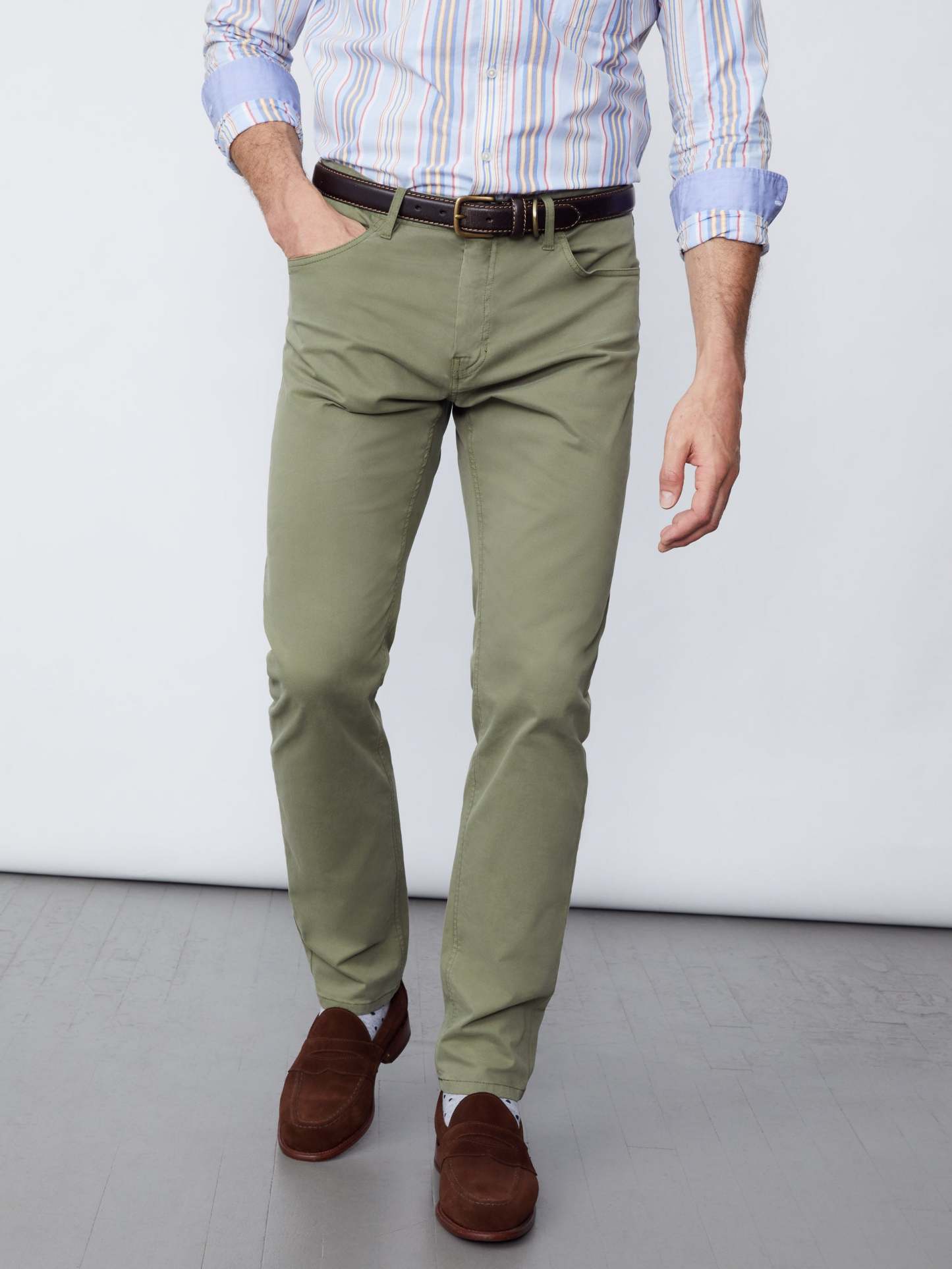 Parker 5-Pocket Straight Pants in Stretch Cotton Sateen-New Feature DemoNew Feature Demo