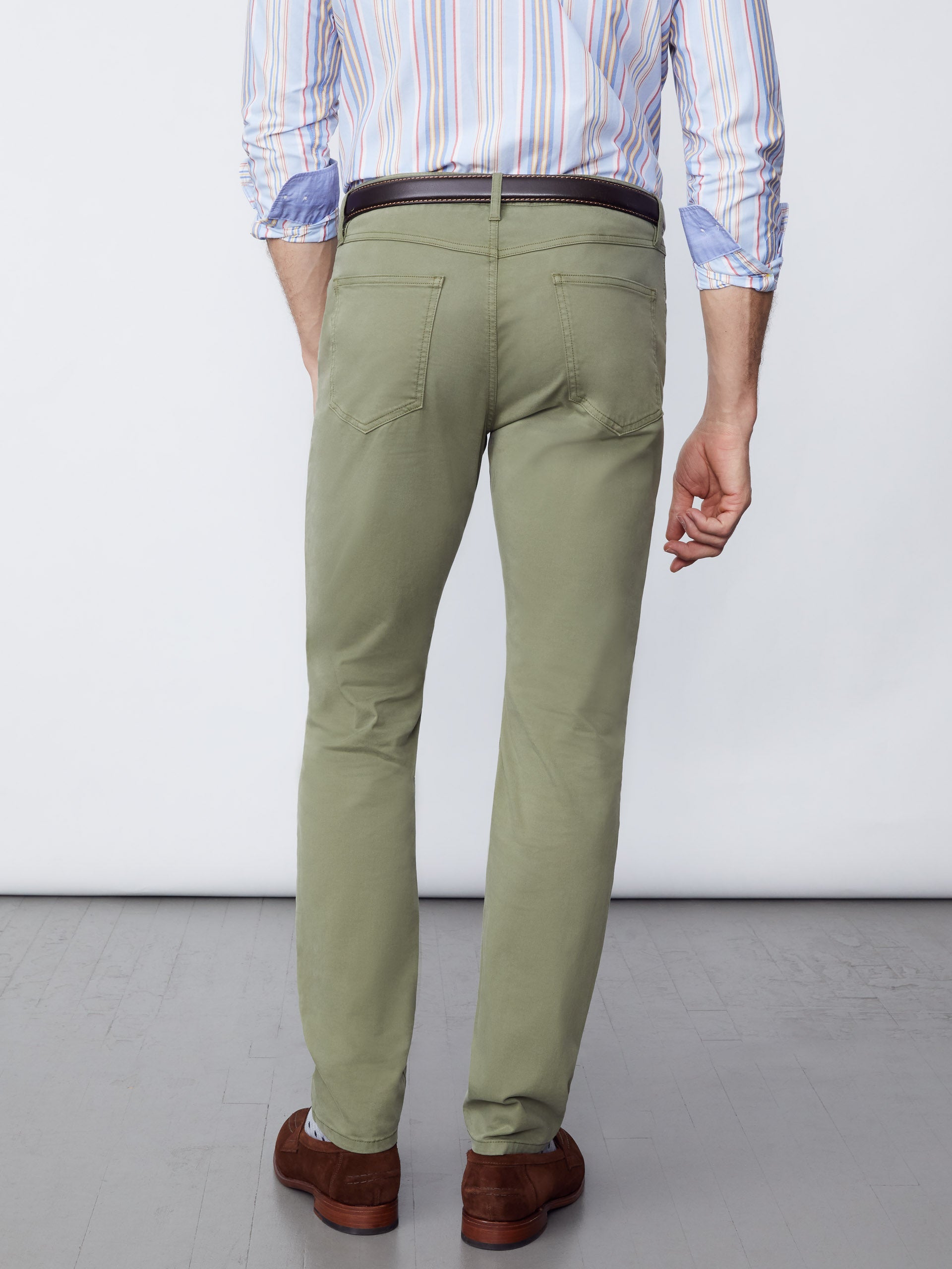 Parker 5-Pocket Straight Pants in Stretch Cotton Sateen-New Feature DemoNew Feature Demo