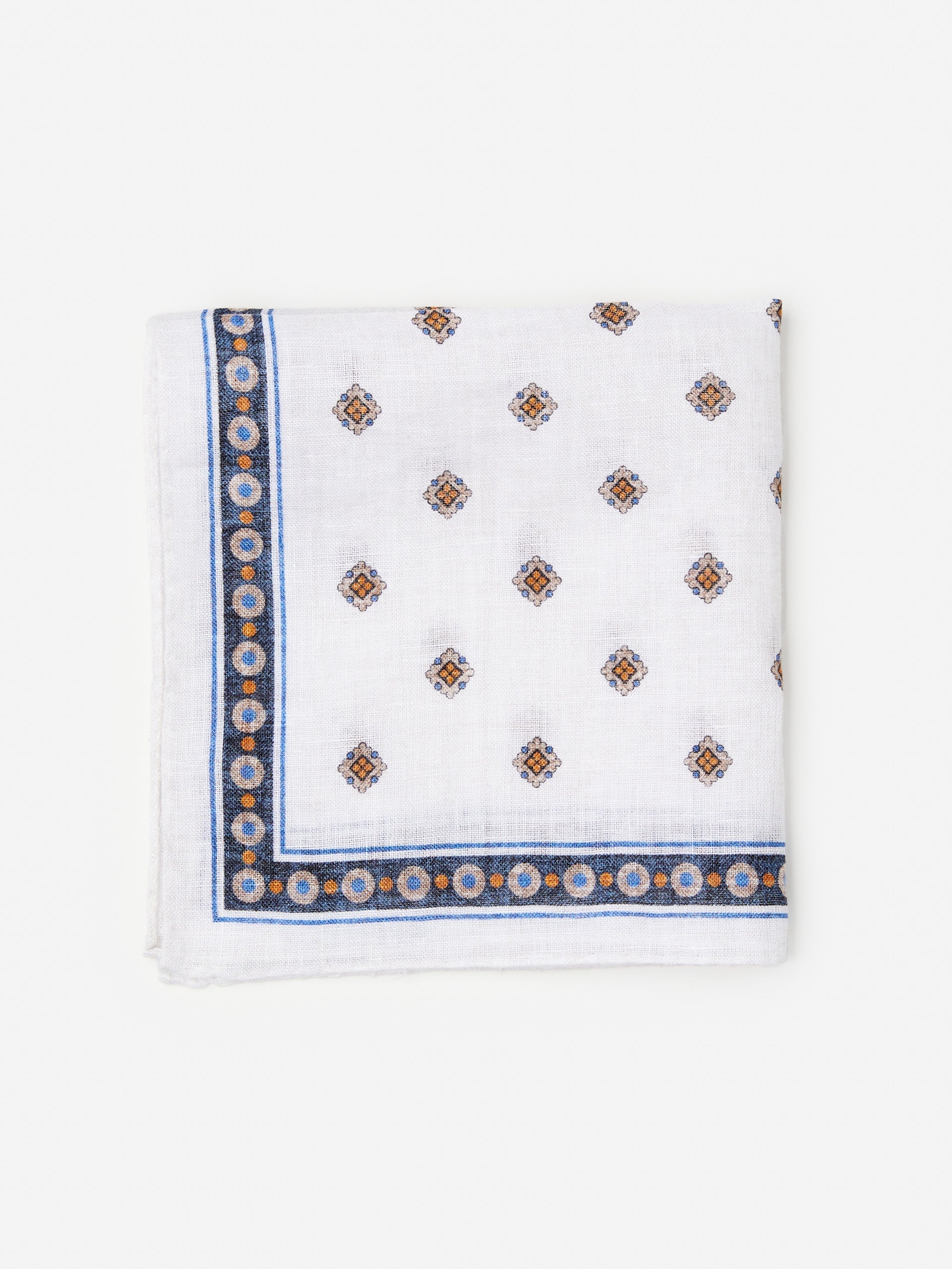 Linen Pocket Square in Foulard-New Feature DemoNew Feature Demo