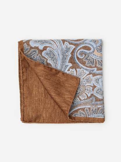 Silk Pocket Square in Paisley-New Feature DemoNew Feature Demo