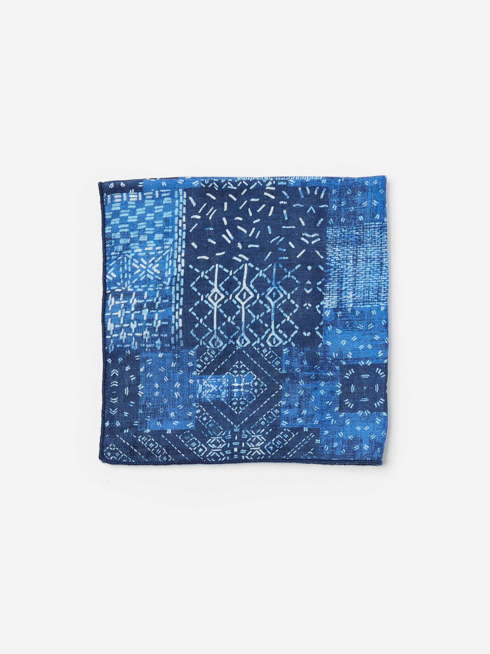 Linen Pocket Square in Diamond Patch-New Feature DemoNew Feature Demo
