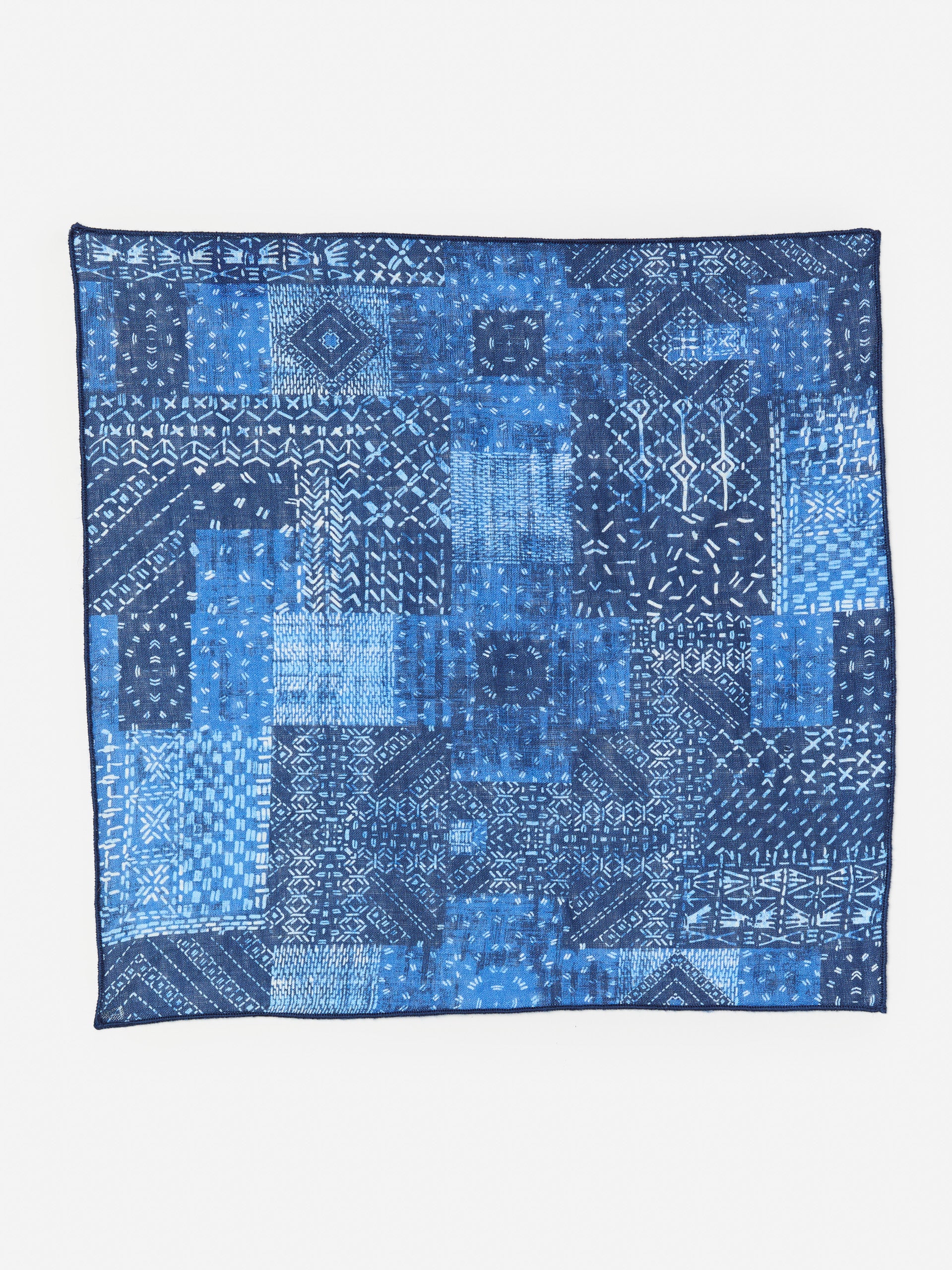 Linen Pocket Square in Diamond Patch-New Feature DemoNew Feature Demo