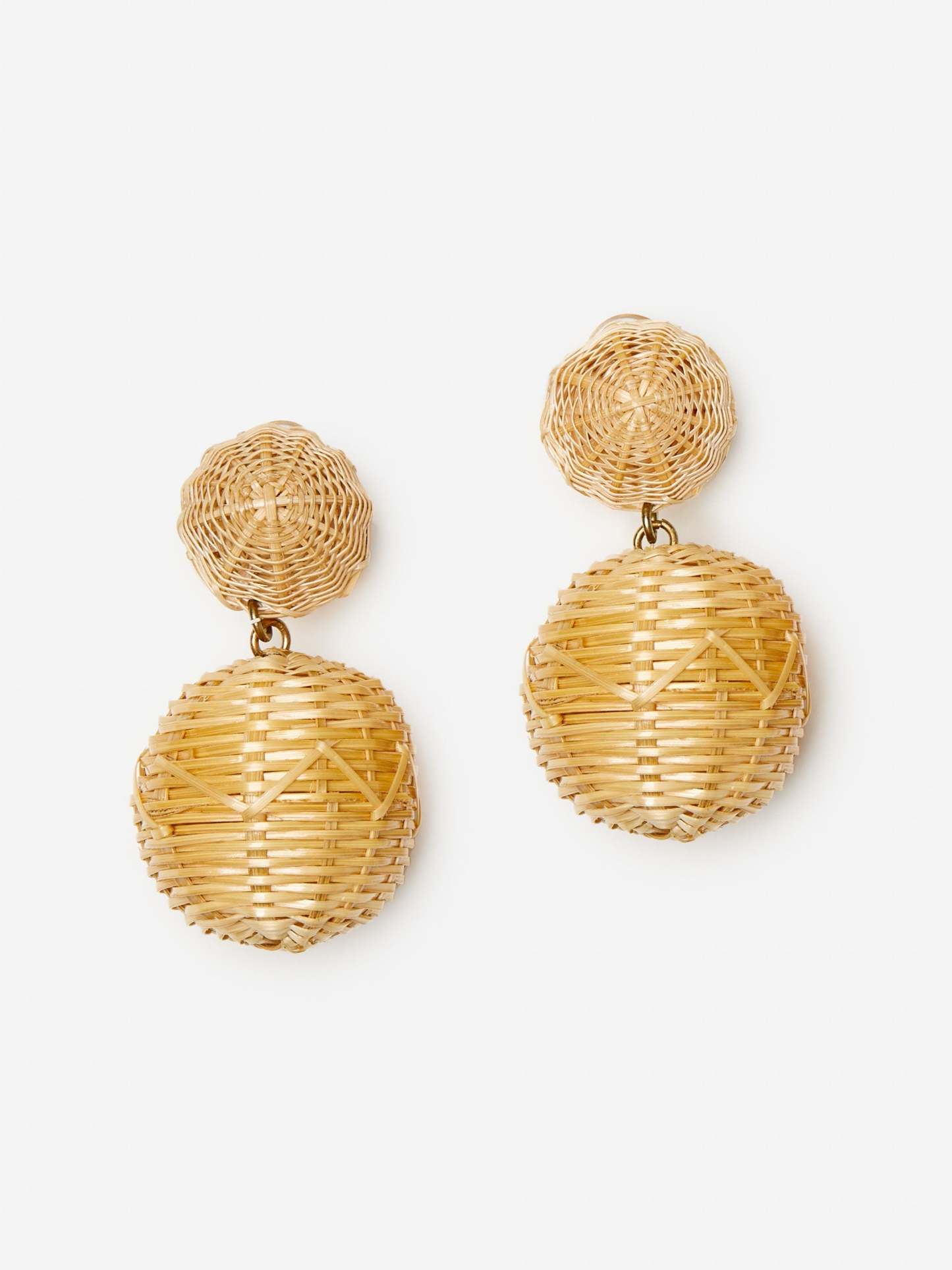 J.McL x Rebecca de Ravenel Rattan Post Earrings-New Feature DemoNew Feature Demo