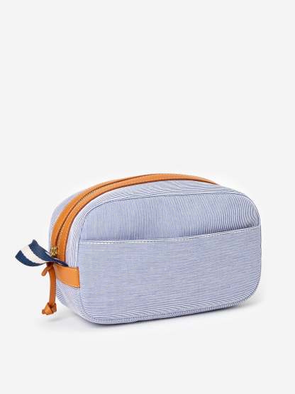Shawn Seersucker Dopp Kit in Stripe-New Feature DemoNew Feature Demo