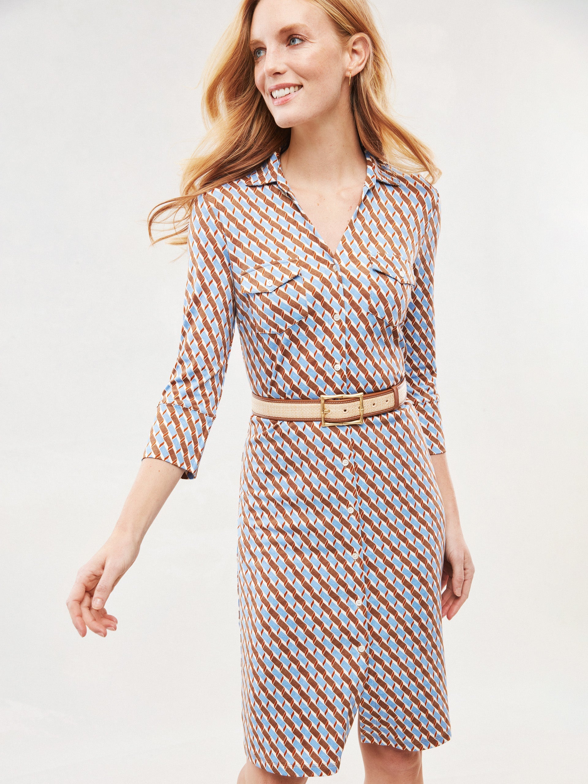 Brynn Dress in Mini Fernwood Geo-New Feature DemoNew Feature Demo