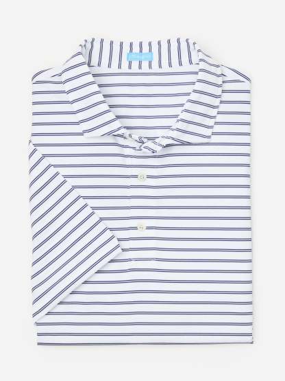 Springer Performance Polo in Harbor Stripe-New Feature DemoNew Feature Demo