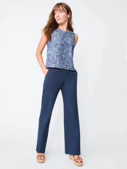 Sylvie Sleeveless Top in Leaf Lover Jacquard-New Feature DemoNew Feature Demo