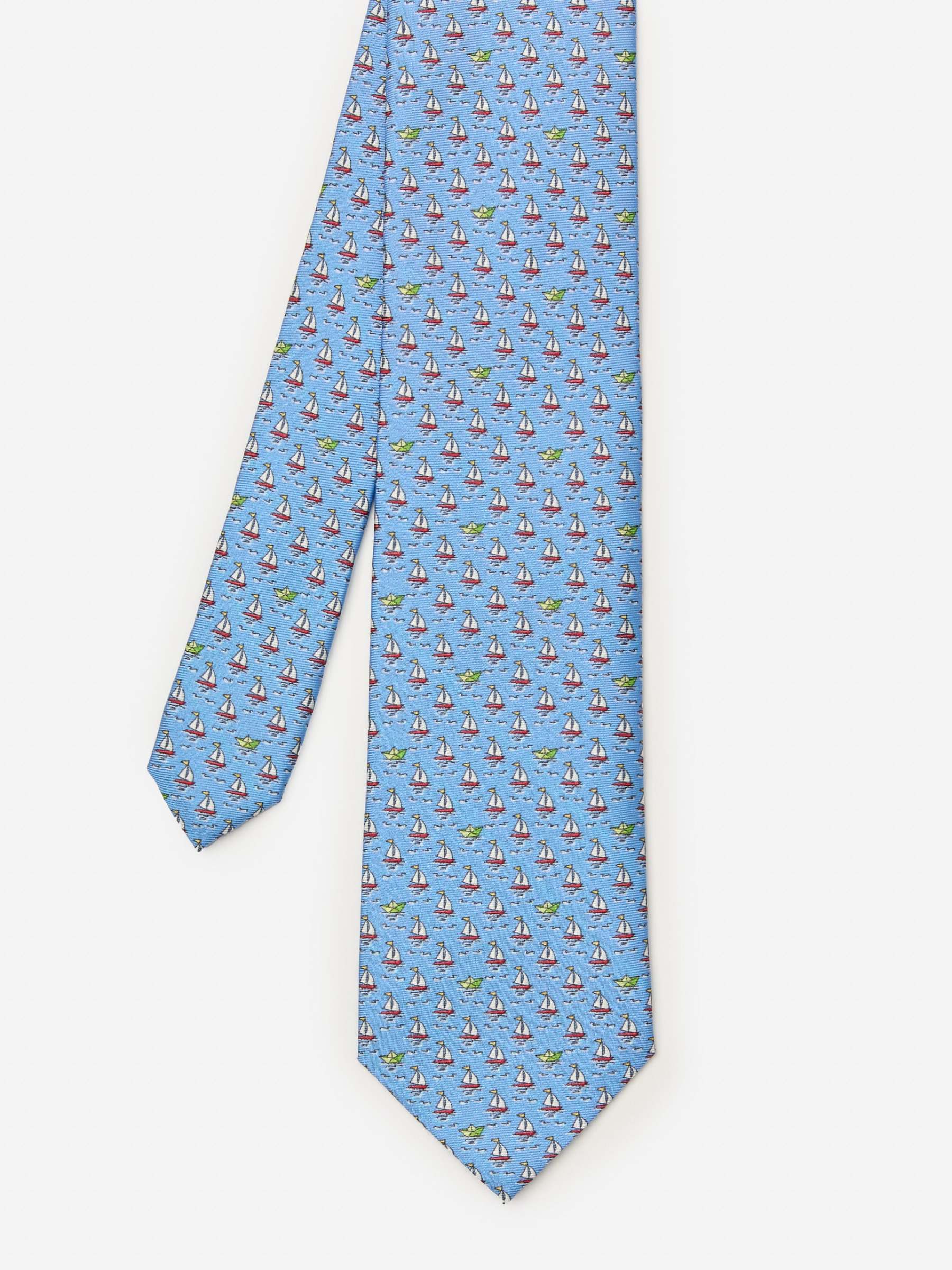Italian Silk Tie in Sailboat-New Feature DemoNew Feature Demo