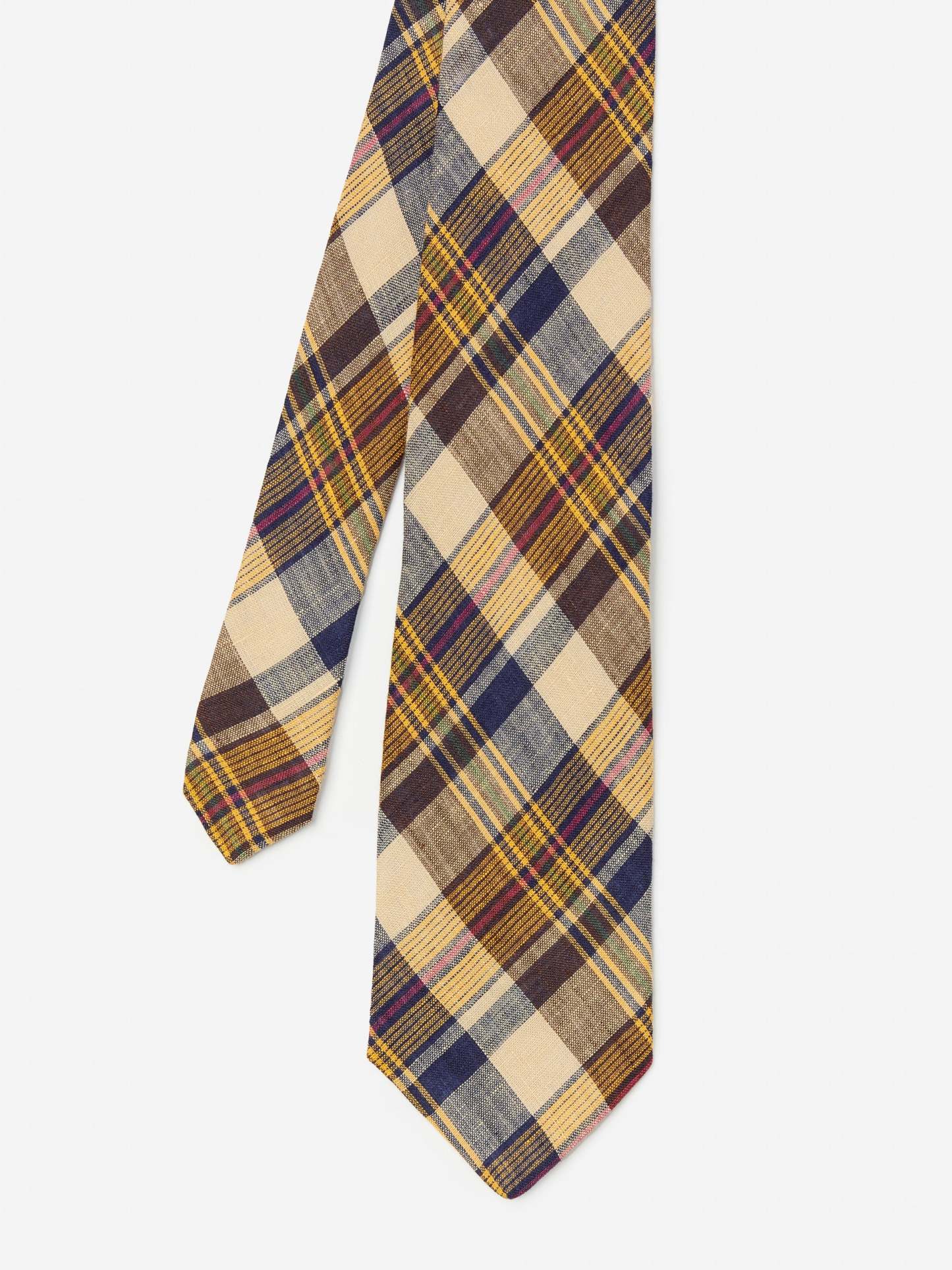 Linen Tie in Plaid-New Feature DemoNew Feature Demo