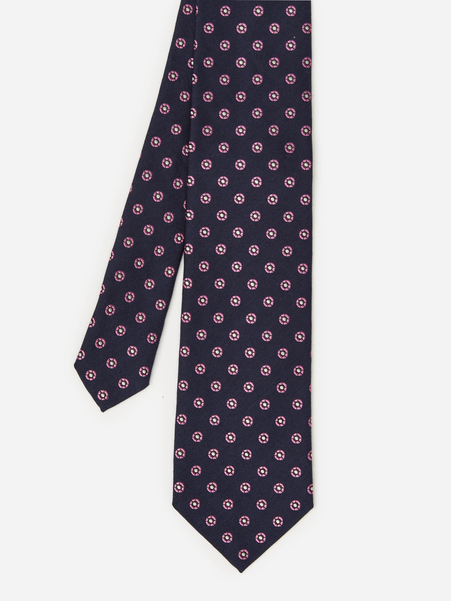 Cotton Silk Tie in Micro Daisy-New Feature DemoNew Feature Demo