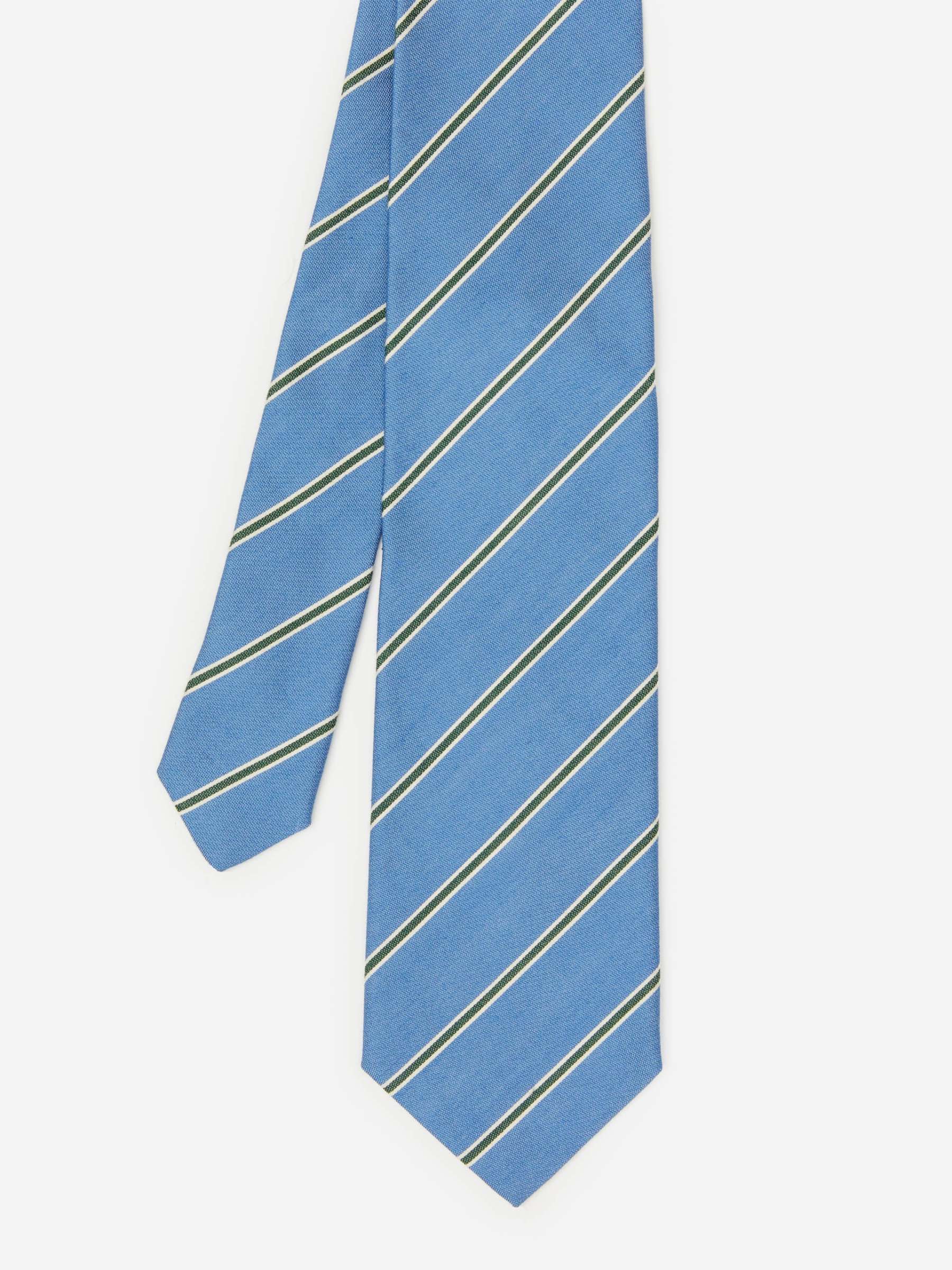Cotton Silk Tie in Regimental Stripe-New Feature DemoNew Feature Demo