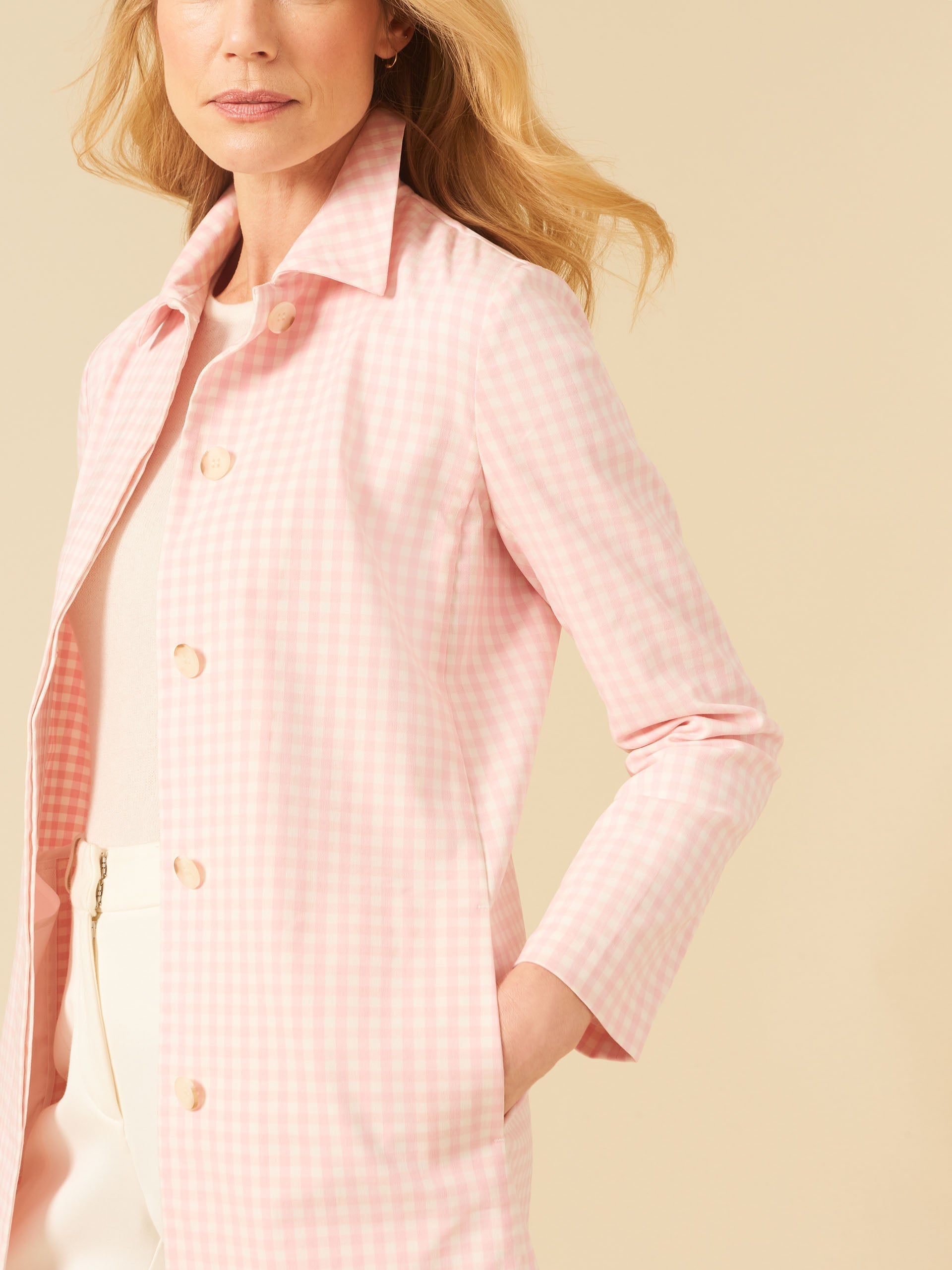 Tyra Blazer in Gingham-New Feature DemoNew Feature Demo
