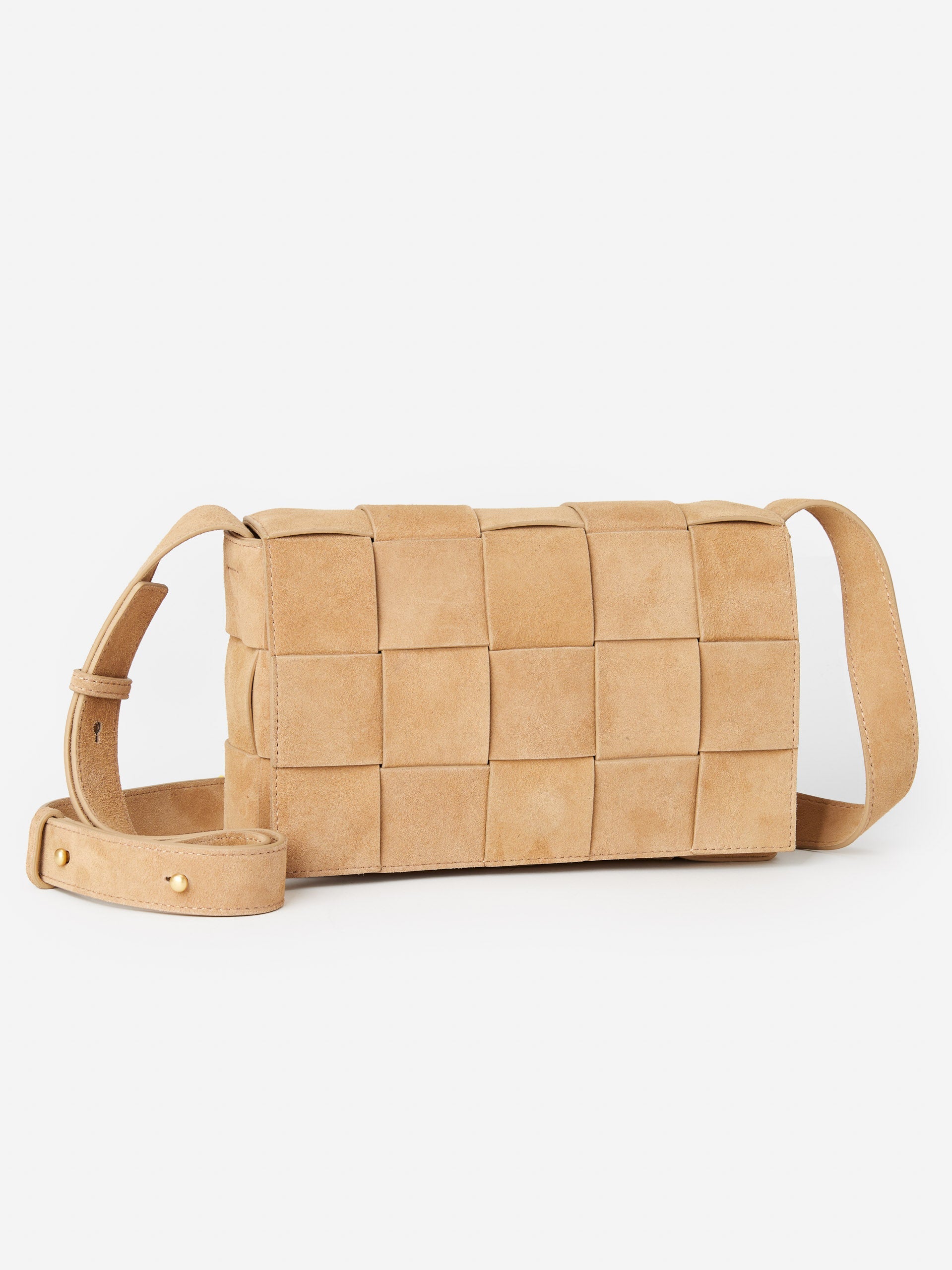 Una Woven Suede Crossbody-New Feature DemoNew Feature Demo