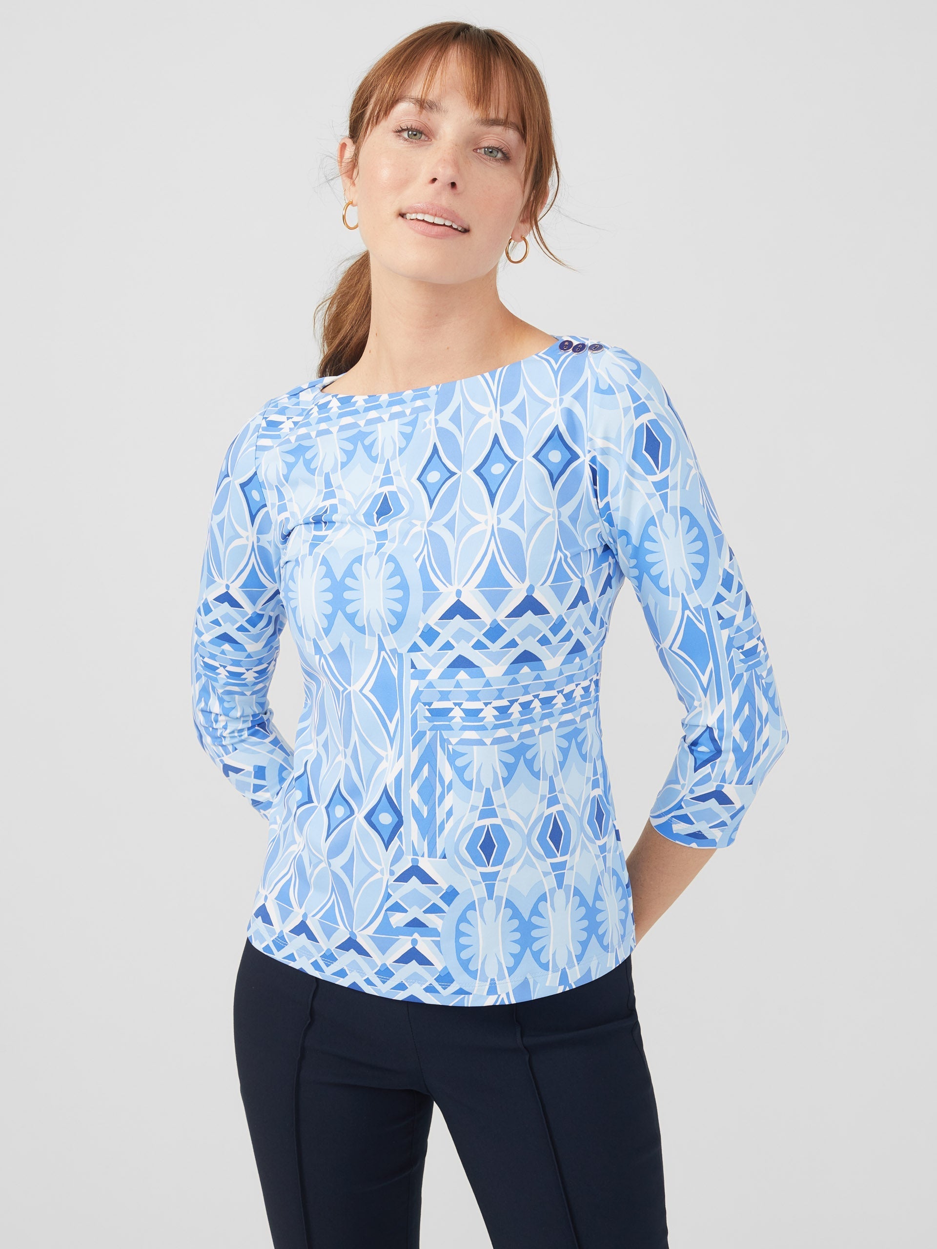 Wavesong Tee in Biscayne Abstract-New Feature DemoNew Feature Demo