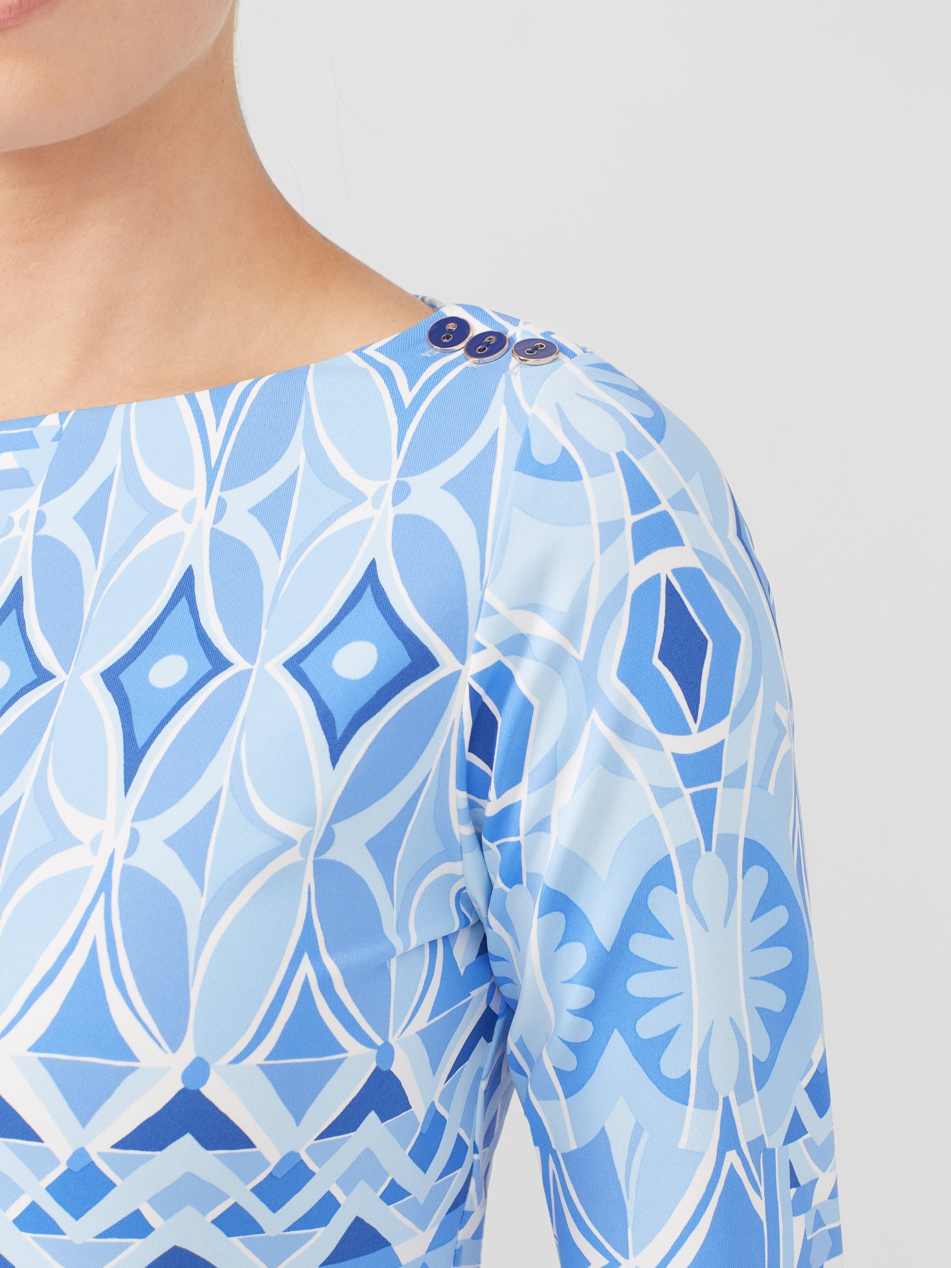 Wavesong Tee in Biscayne Abstract-New Feature DemoNew Feature Demo