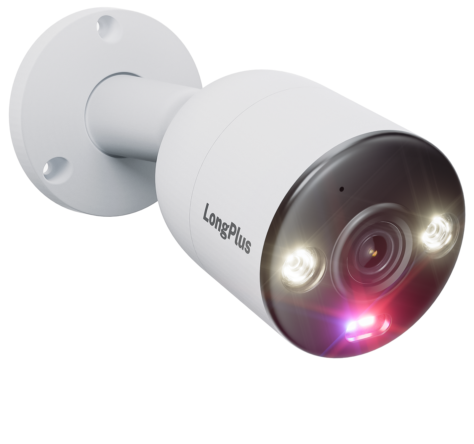 LongPlus 4K 8CH Security Camera System, 4pcs 4K PoE IP Wired Home Security Cameras Outdoor with Person Vehicle Pet Detection, Blue & Red Flash Lights, 4K 8CH NVR with 2TB HDD for 24-7 Recording