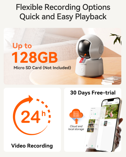 LongPlus® X11 Indoor Security Camera, Pet Camera \ Baby Monitor