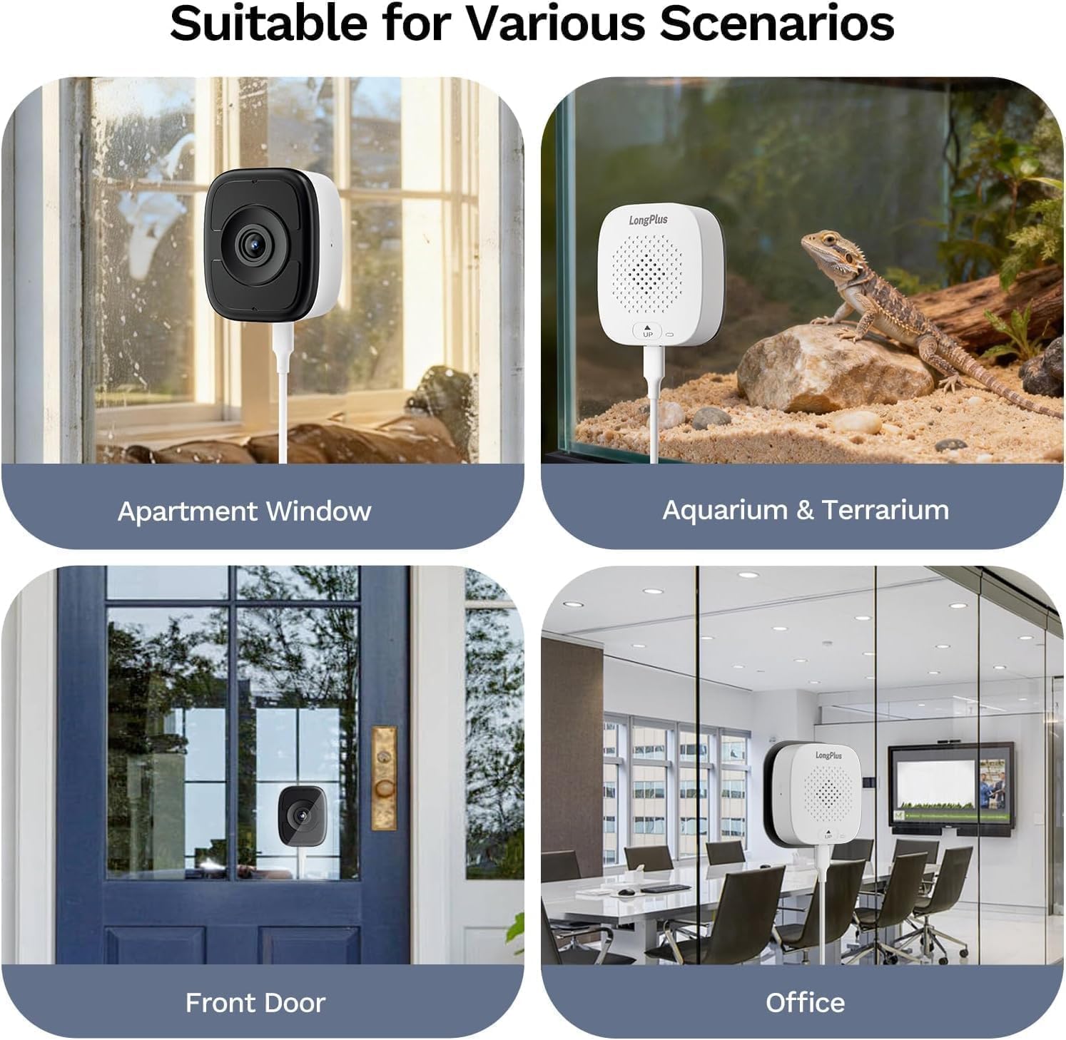 LongPlus 5MP 3K Window Camera for Home Security, WiFi6 Safeview Camera