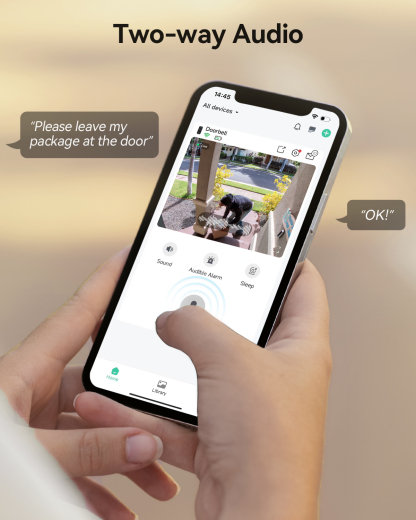 LongPlus® J3 2K WiFi Wireless Video Doorbell with Chime
