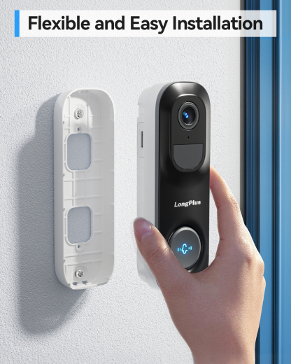 LongPlus® J3 2K WiFi Wireless Video Doorbell with Chime
