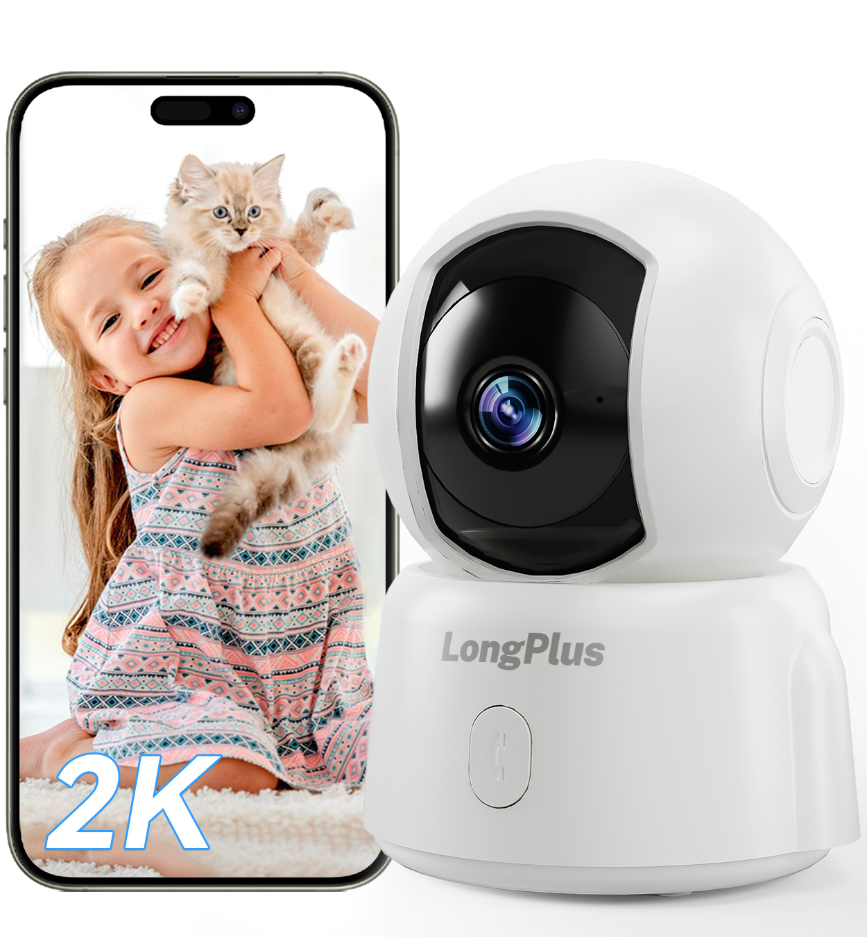 LongPlus® X11 Indoor Security Camera, Pet Camera \ Baby Monitor