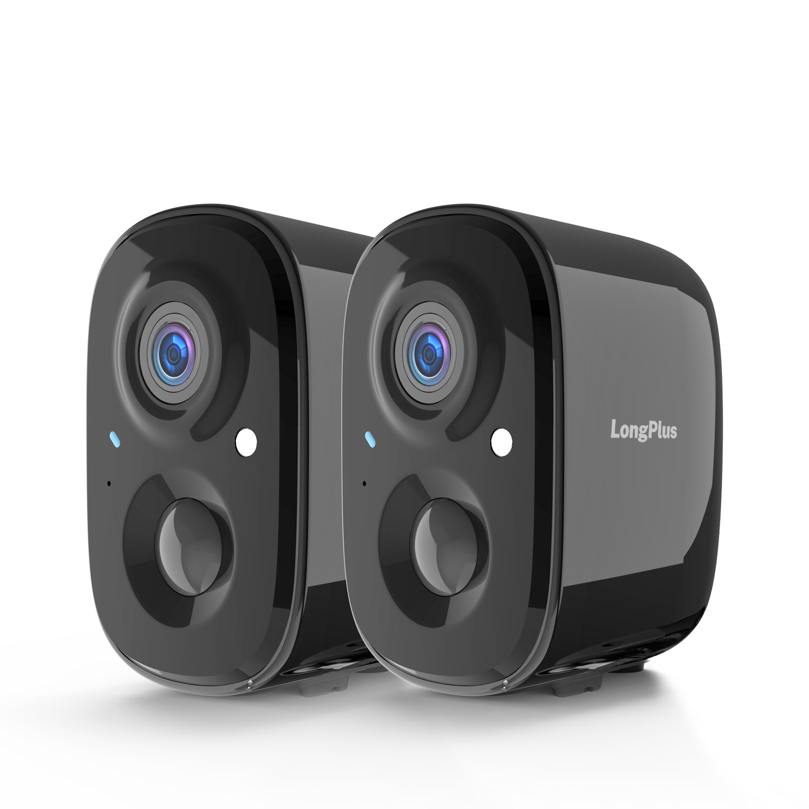 LongPlus® X83 Black Wireless Cameras for Home Security (2 Pack)
