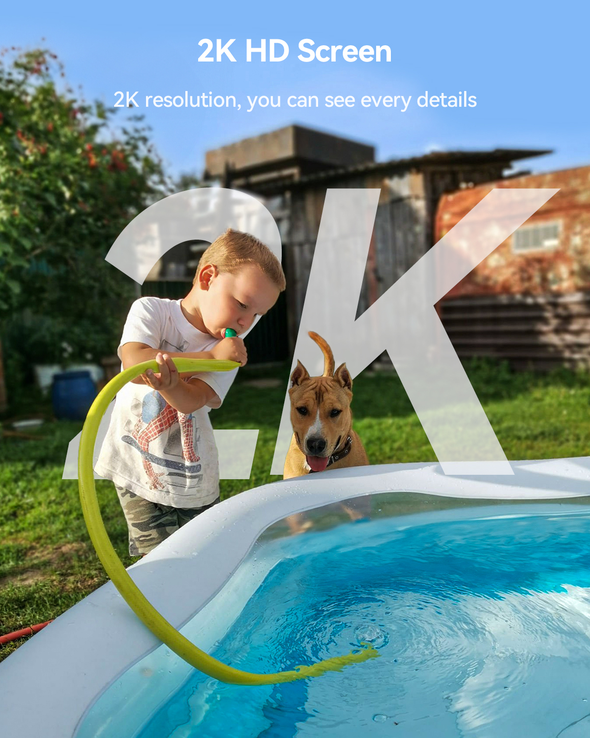 LongPlus® X83 Black Wireless Cameras for Home Security (2 Pack)