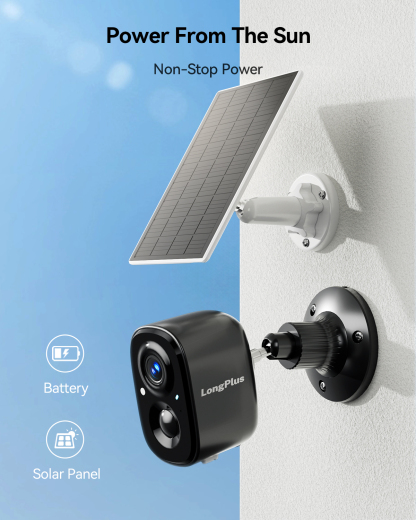 LongPlus® X83-S Black Wireless Cameras for Home Security