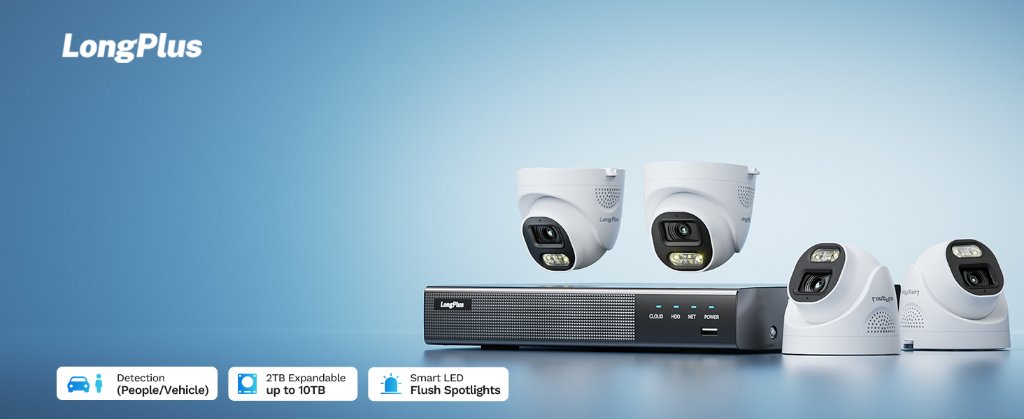 Longplus 4K Dome Security Camera System