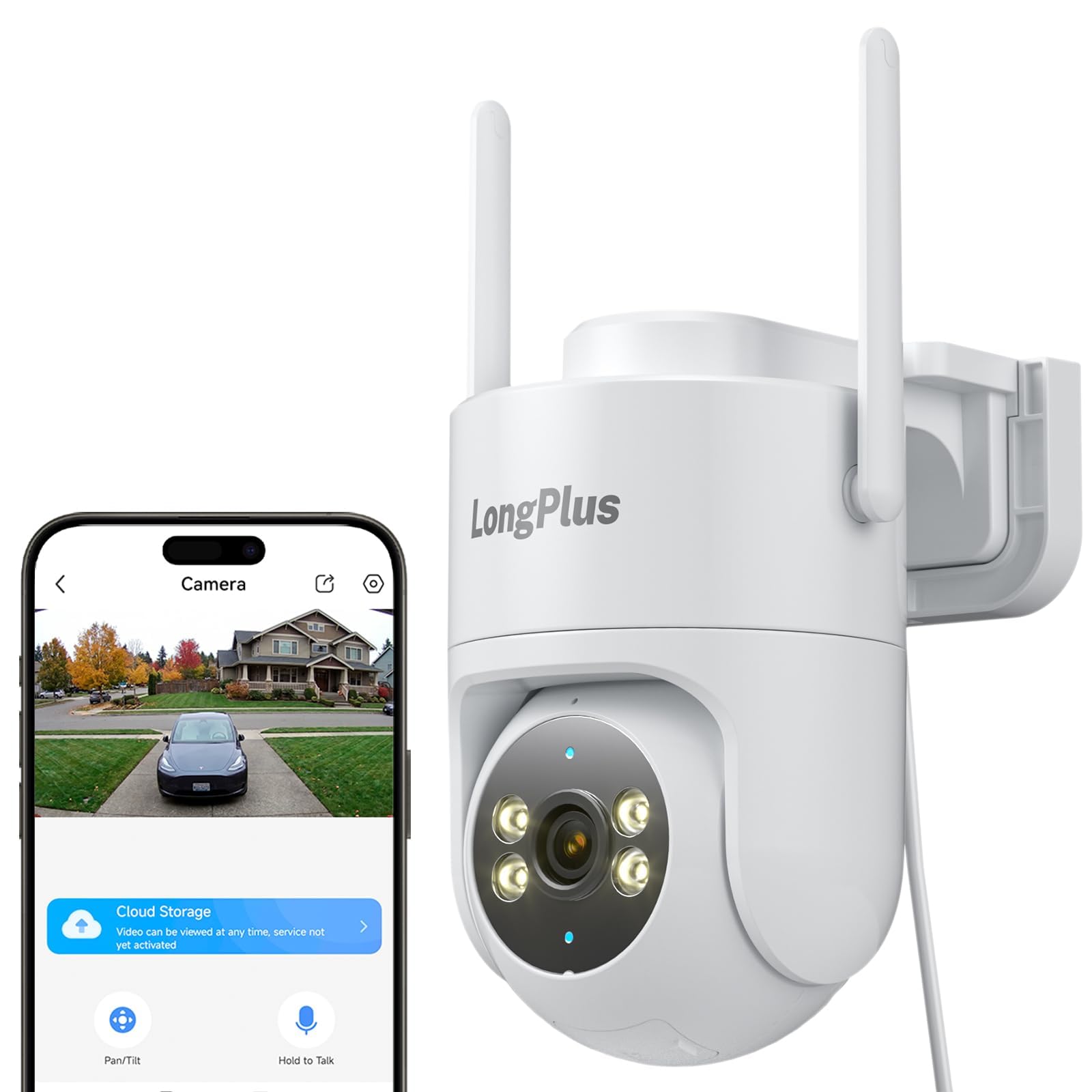 LongPlus Security Camera Outdoor 8MP 4K Pan Tilt WiFi Camera