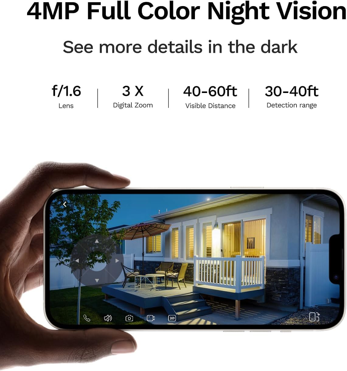 LongPlus 4G LTE Cellular Solar Security Camera, No WiFi AOV 24/7 Recording