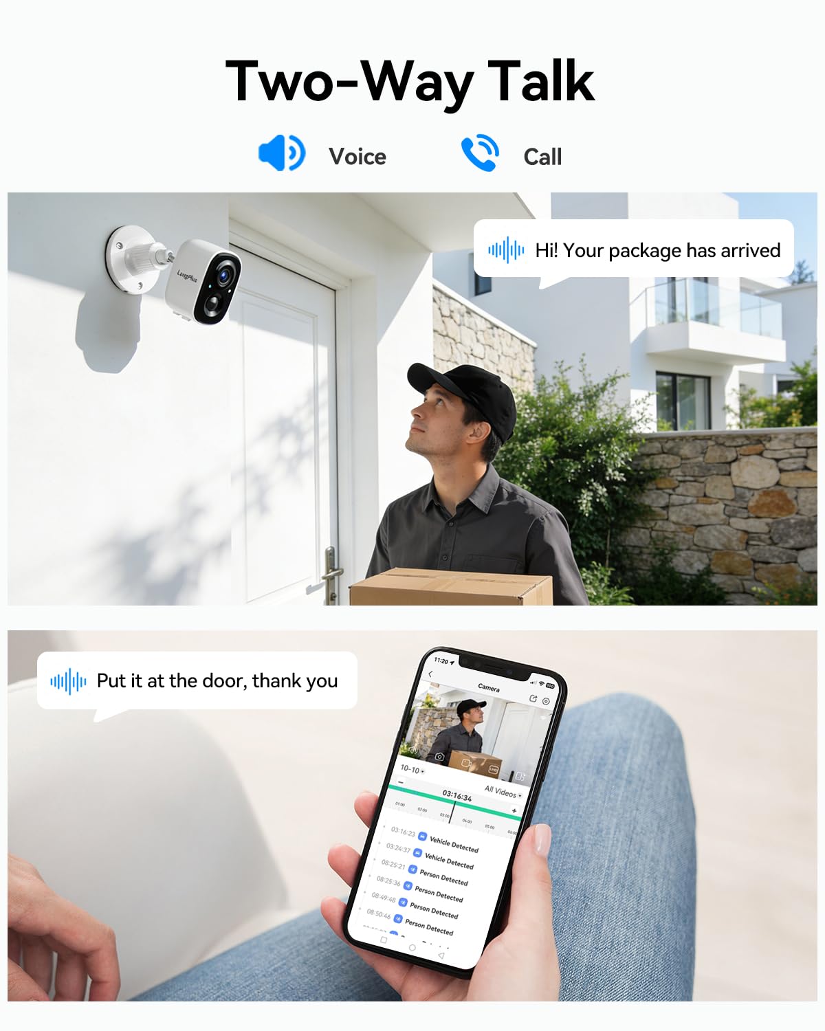 LongPlus 3K Wireless Security Camera Outdoor, WiFi6 Battery Powered Camera