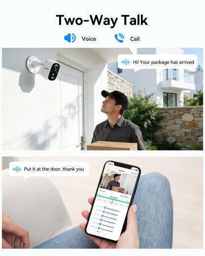 LongPlus 3K Wireless Security Camera Outdoor, WiFi6 Battery Powered Camera