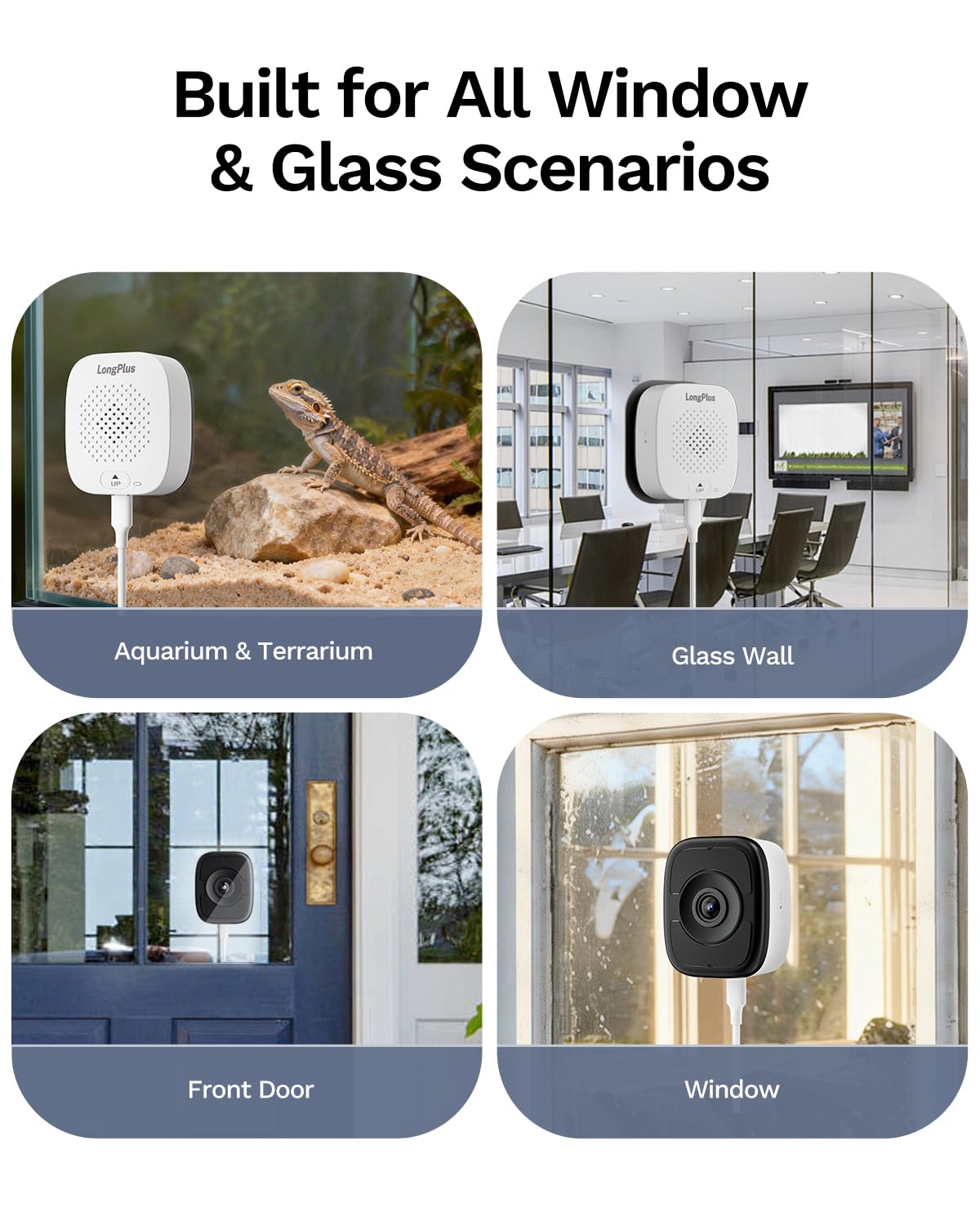 LongPlus 3K 5MP Window Cameras for Home Security 2 Pack WiFi6 Indoor Camera
