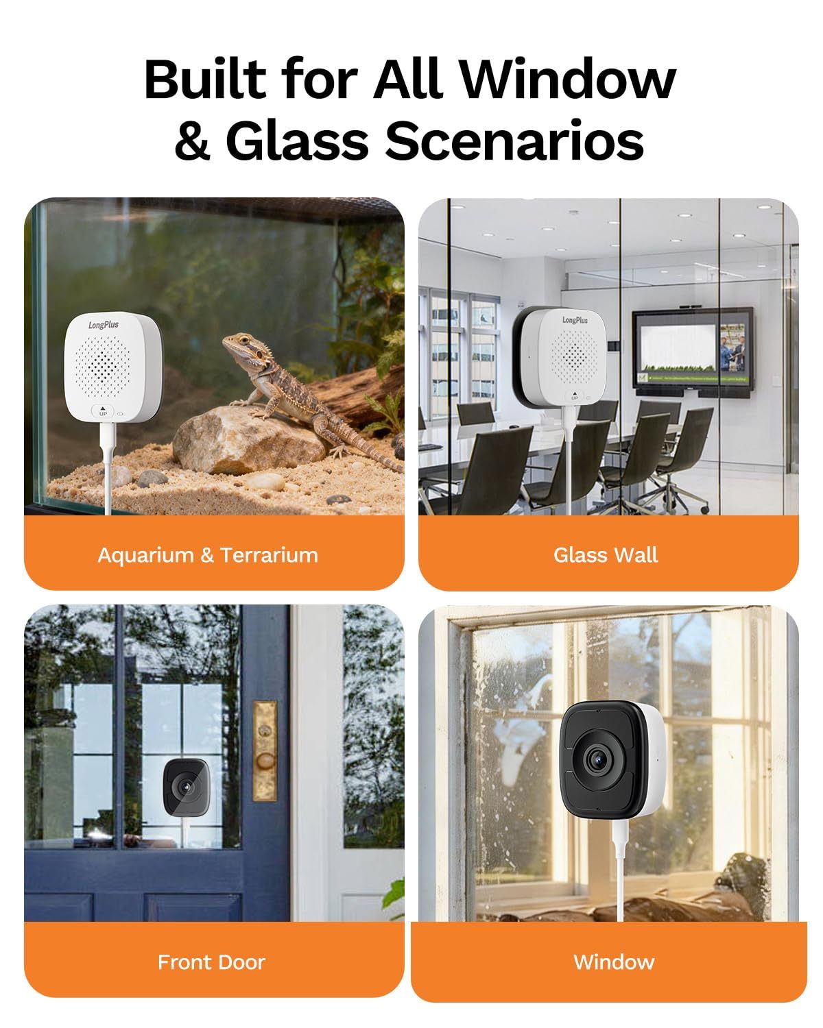 LongPlus 8MP 4K Window Camera WiFi 6 Safeview Window Security Camera