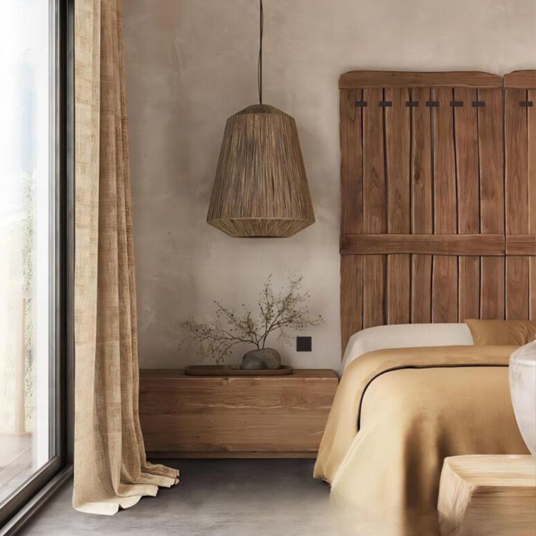 Wabi-sabi Japanese style hemp rope woven pendant light-labpiecesign