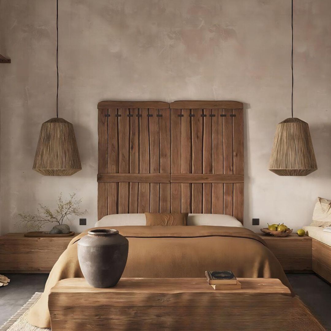 Wabi-sabi Japanese style hemp rope woven pendant light-labpiecesign