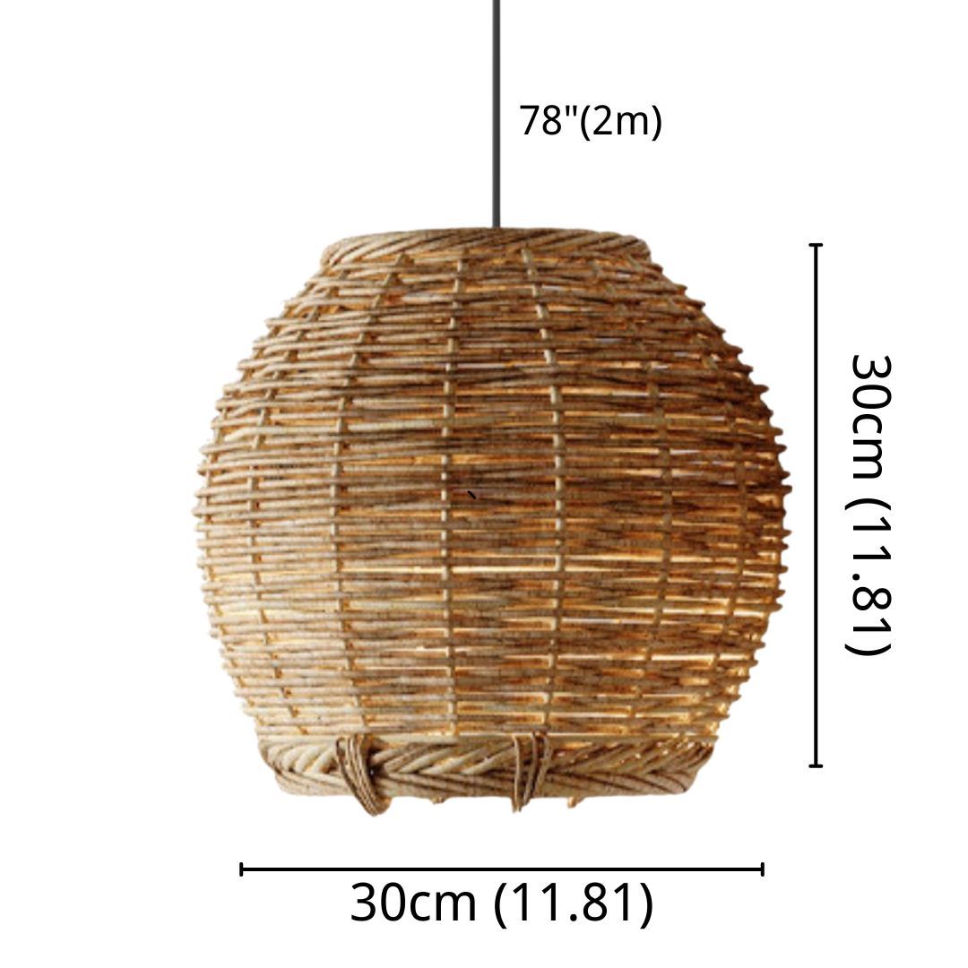Labpiecesign Wabi-Sabi High quality Spherical woven rattan pendant light-labpiecesign