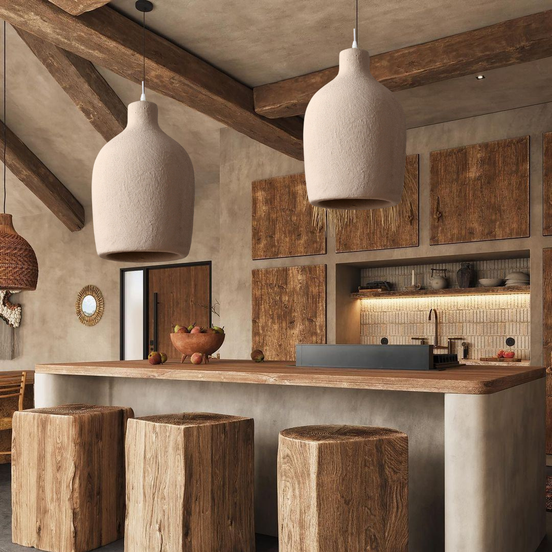 Wabi Sabi Style lamps Restaurant Bar Japanese Retro Resin Pendant Light-labpiecesign