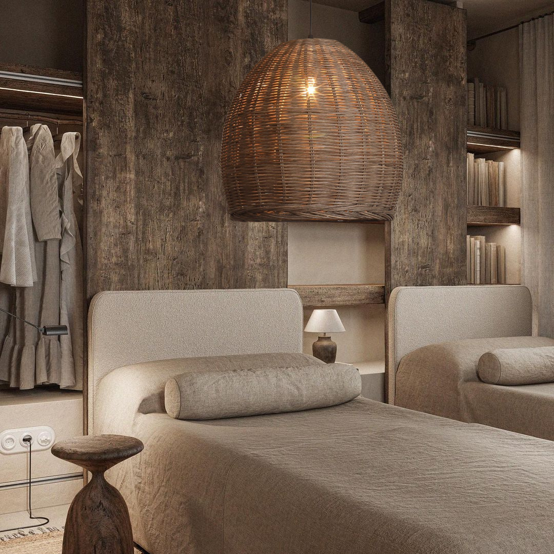 Wabi Sabi Restaurant Chandelier Simple Retro Rattan Light-labpiecesign