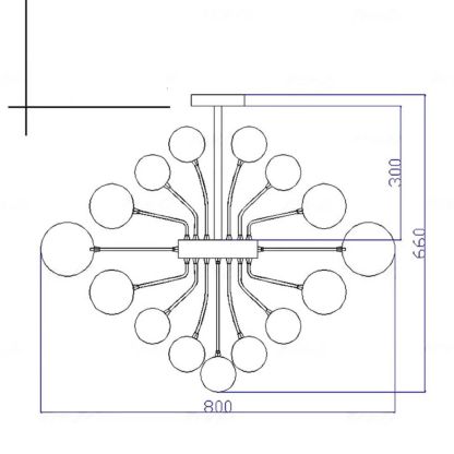Nordic Luxury Glass Bubble Chandelier Simple High-end Copper Metal Chandelier-labpiecesign