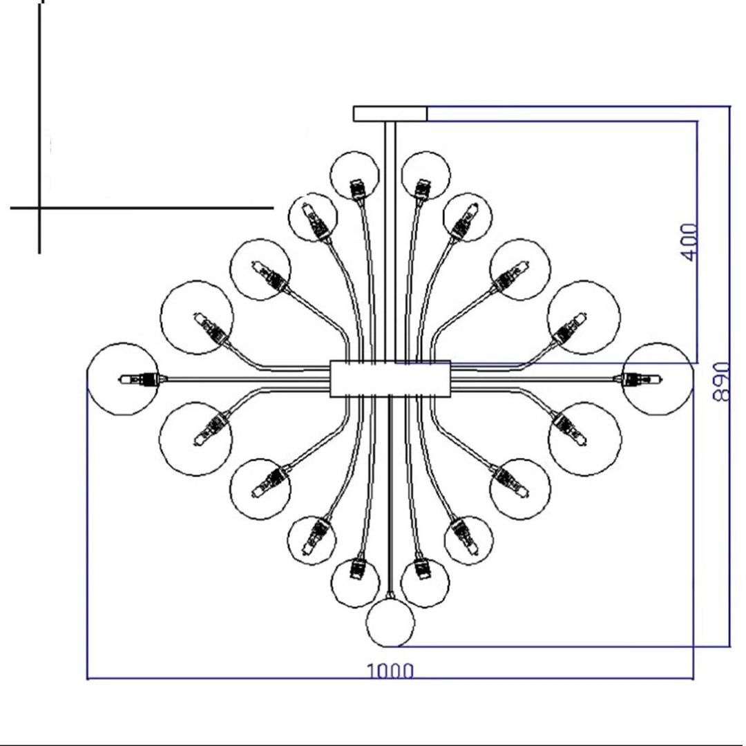 Nordic Luxury Glass Bubble Chandelier Simple High-end Copper Metal Chandelier-labpiecesign